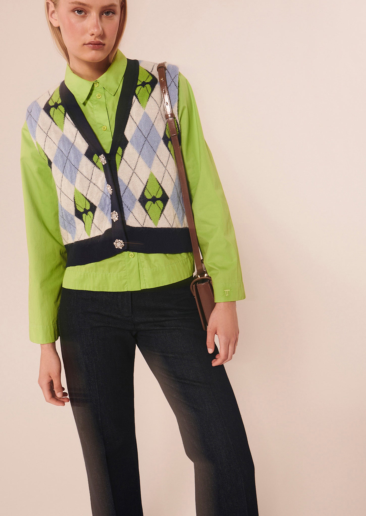 Chemise Callie verte en popeline Faume - seconde main