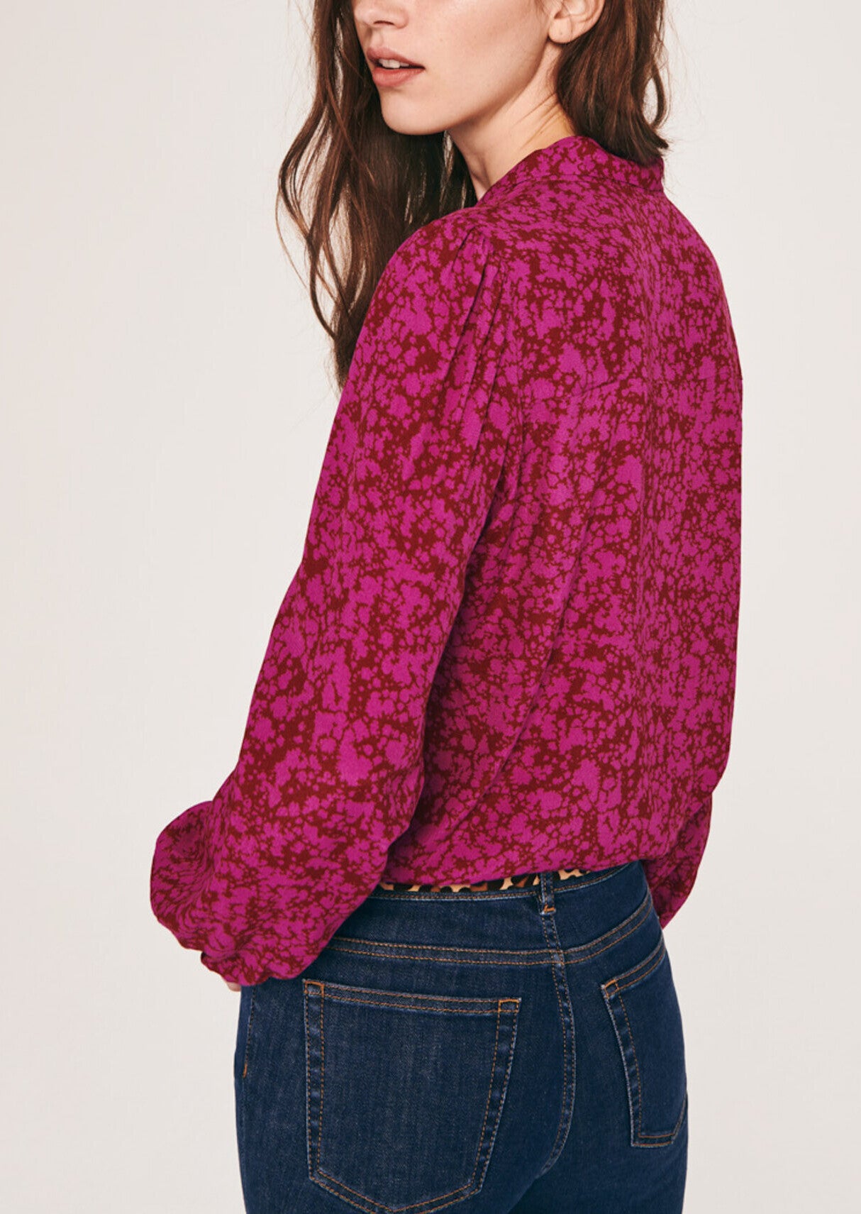 Top rose imprimé coton Faume - seconde main