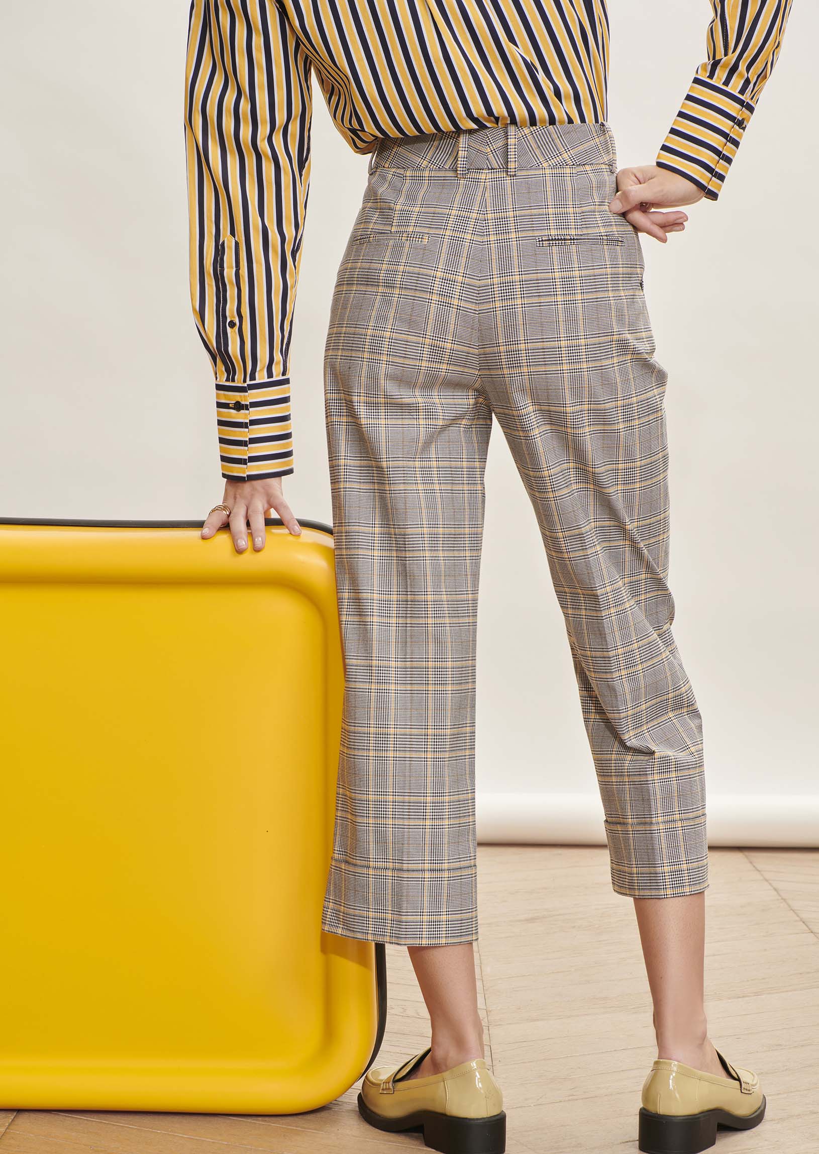 Pantalon Piper noir en tartan Faume - seconde main