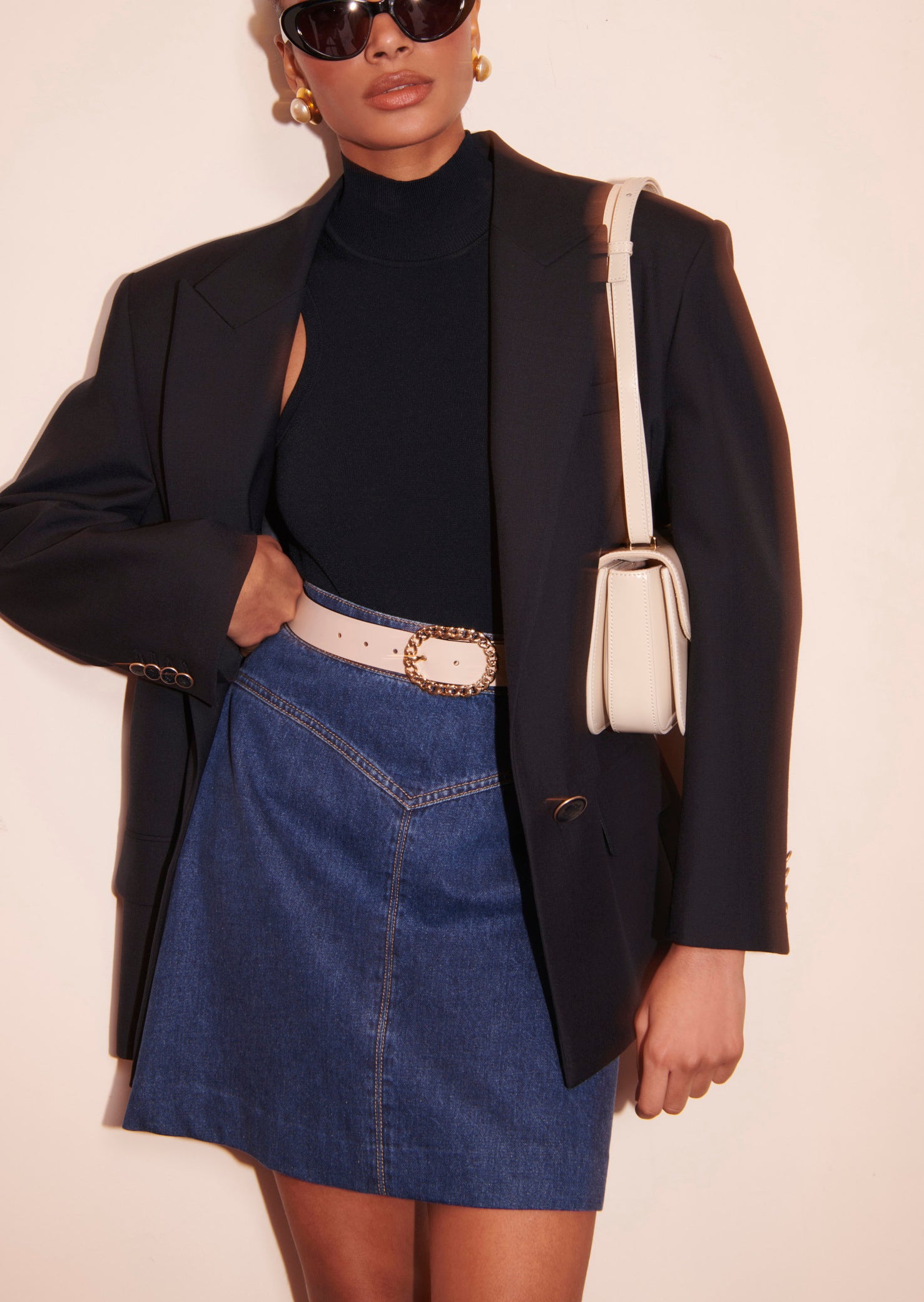 Jupe Jasmina bleue en denim Faume - seconde main