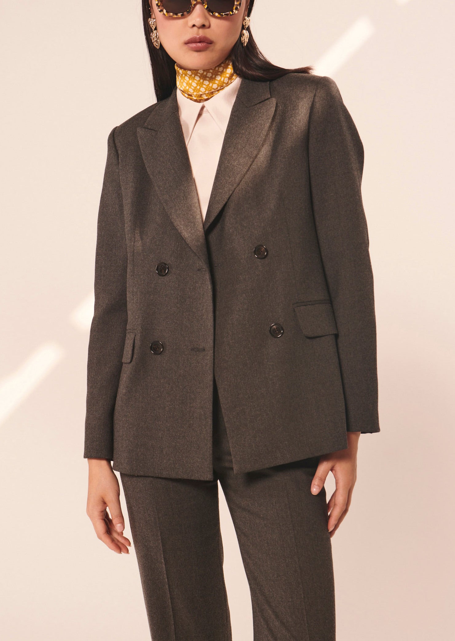 Veste Venezia grise en flanelle Faume - seconde main