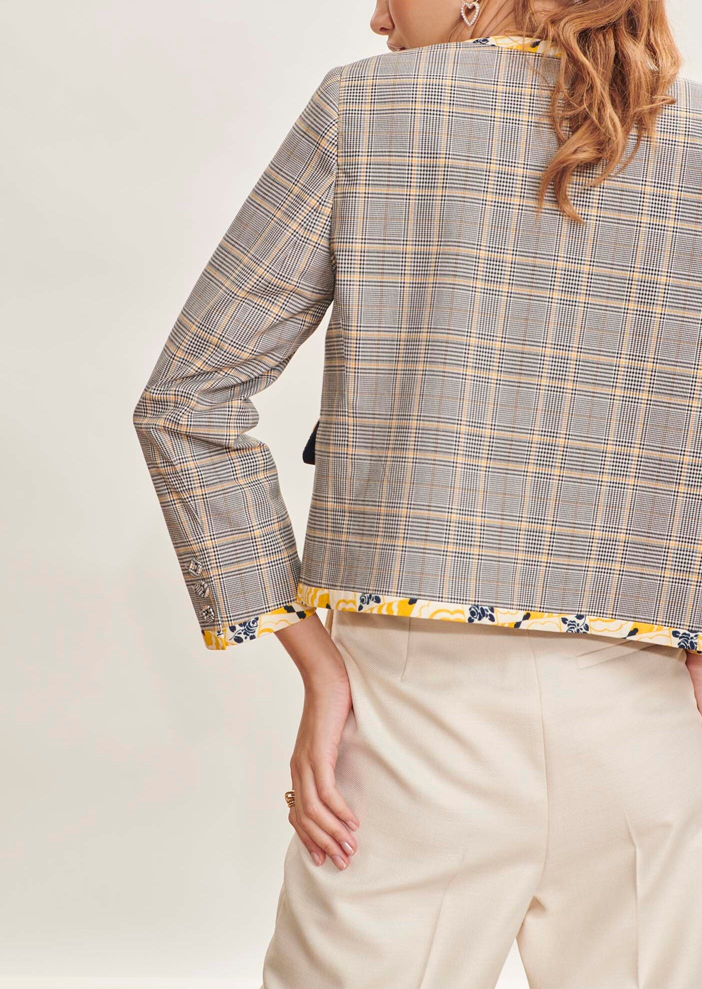 Veste Valoma noire en tartan Faume - seconde main