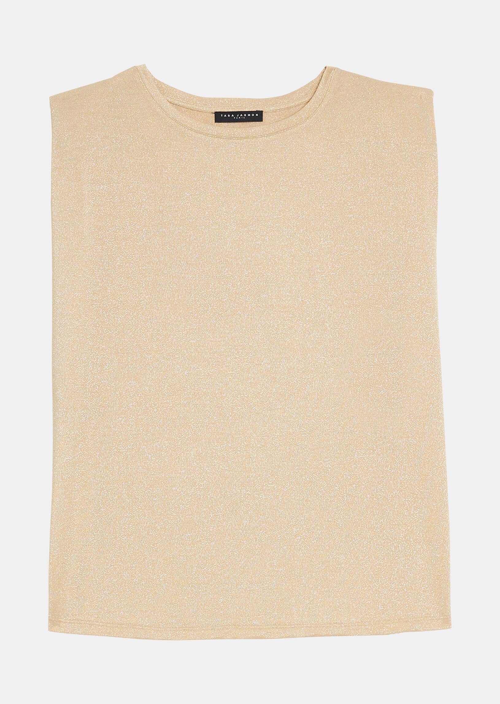 T-shirt avec épaulettes Teili doré lurex en viscose Faume - seconde main