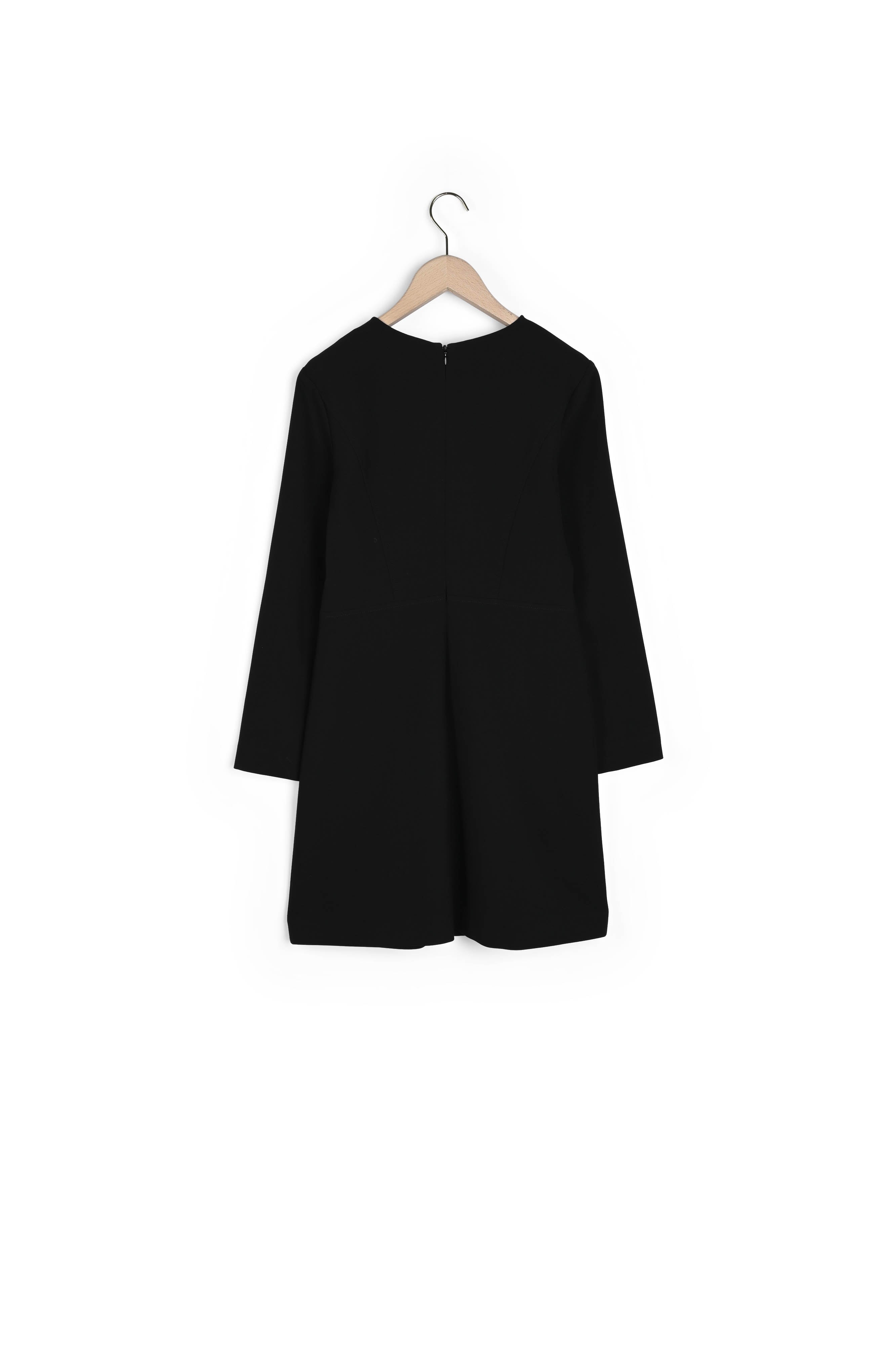 Robe mi-longue noire en toile double Faume - seconde main