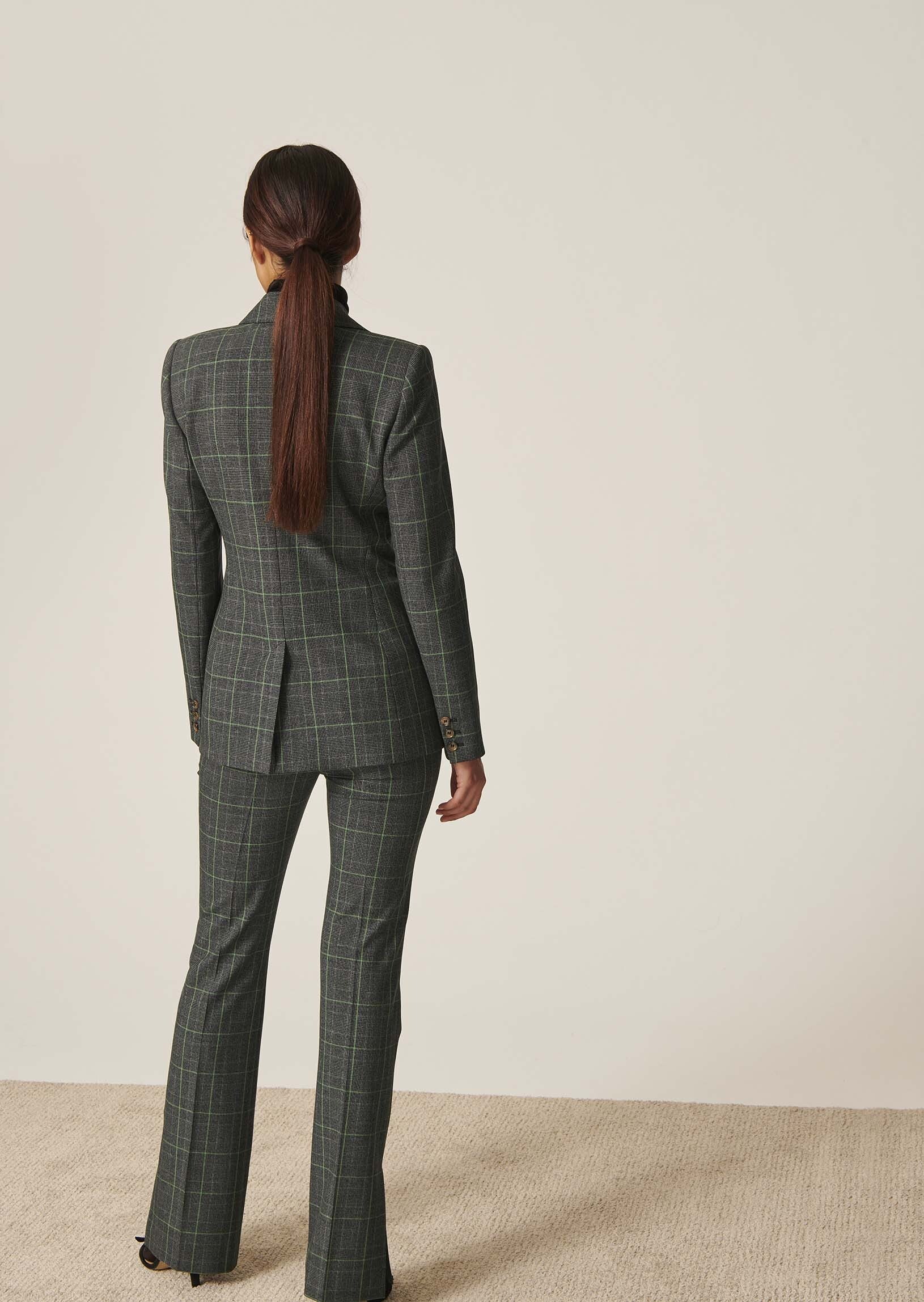 Veste Viva grise motif Prince de Galles vert Faume - seconde main