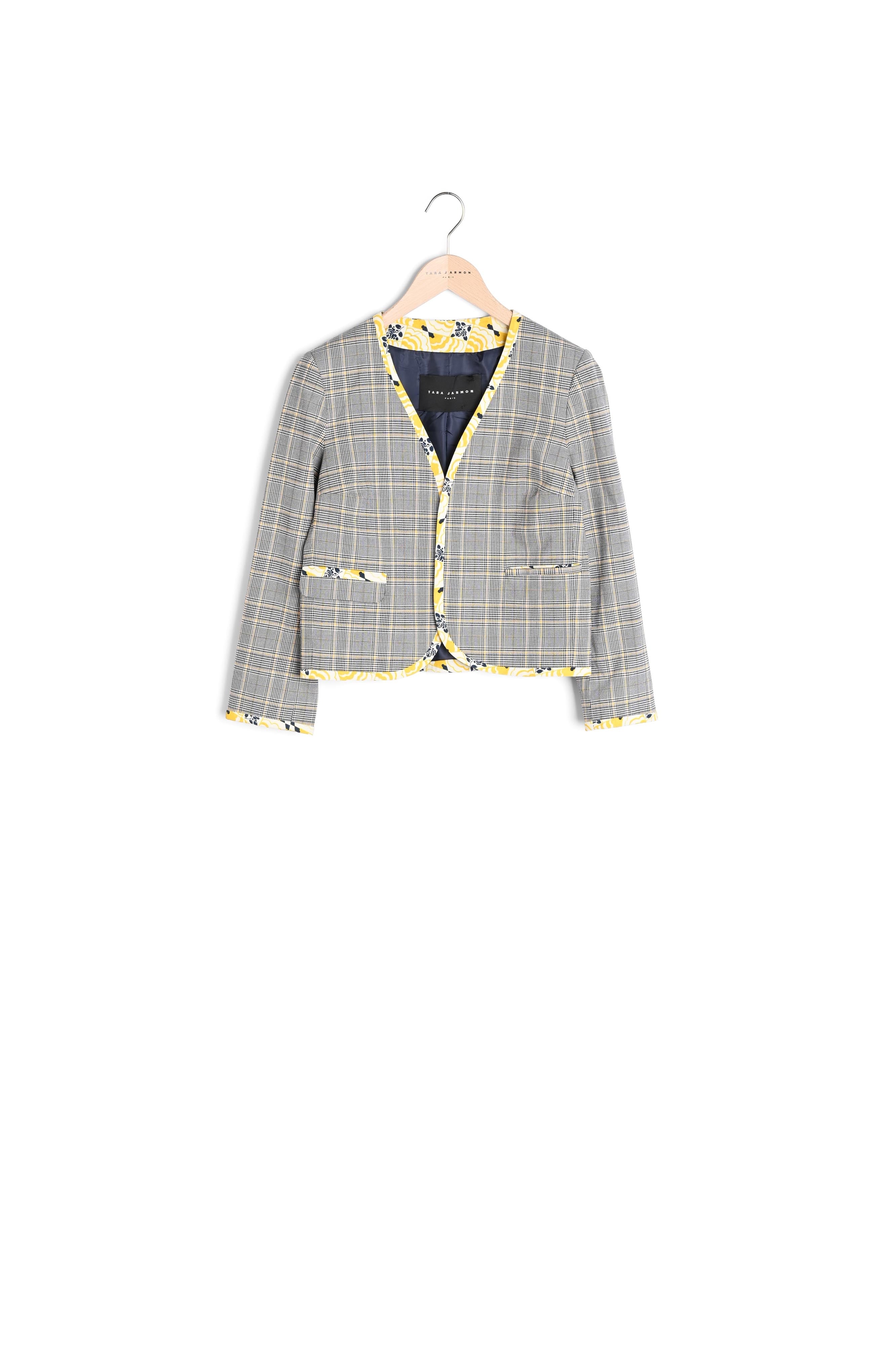 Veste Valoma noire en tartan Faume - seconde main