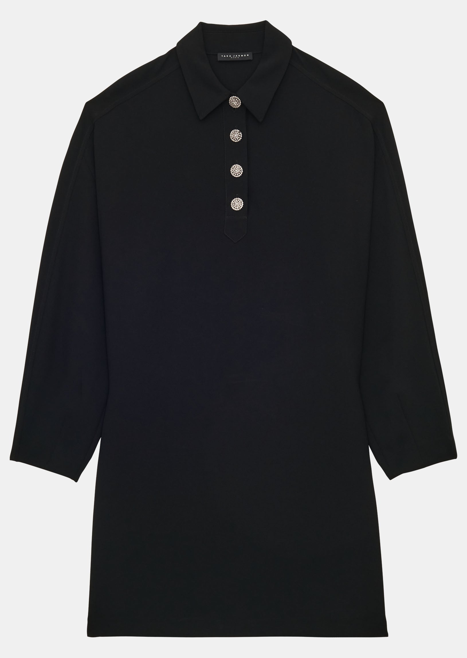 Robe Reva noire en crêpe Faume - seconde main