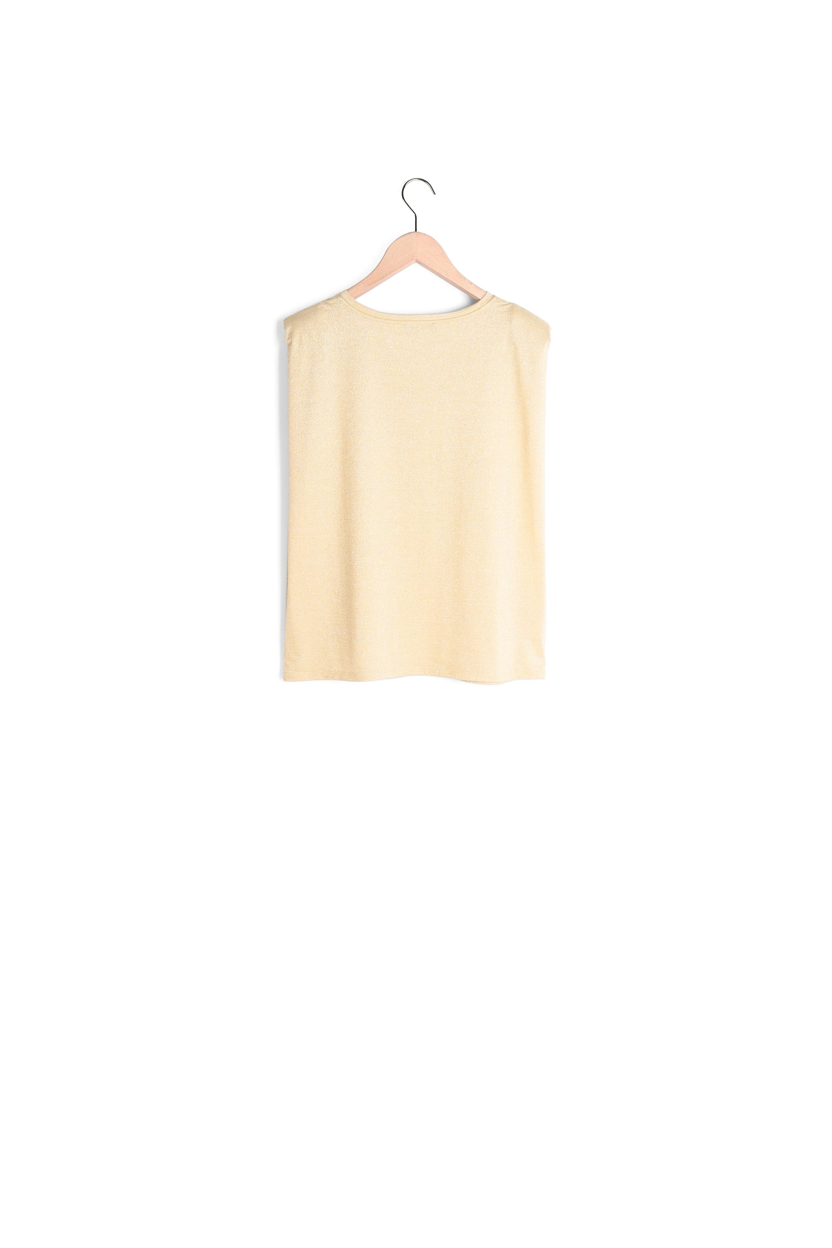 T-shirt avec épaulettes Teili doré lurex en viscose Faume - seconde main