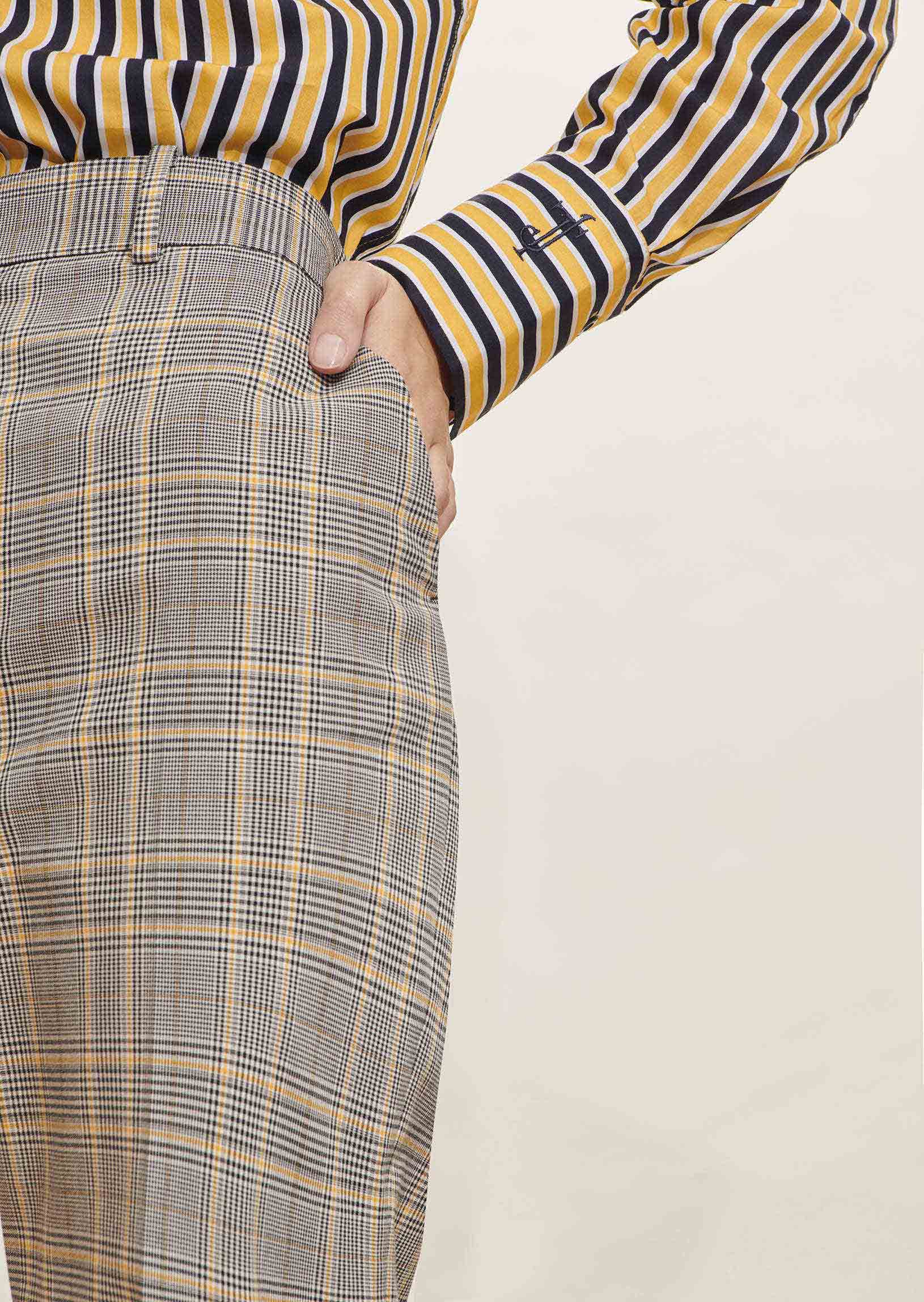 Pantalon Piper noir en tartan Faume - seconde main