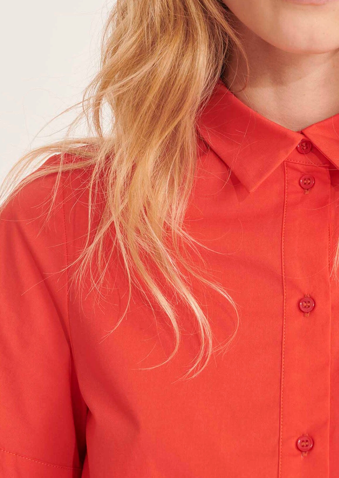 Chemise Cammie rouge en popeline Faume - seconde main