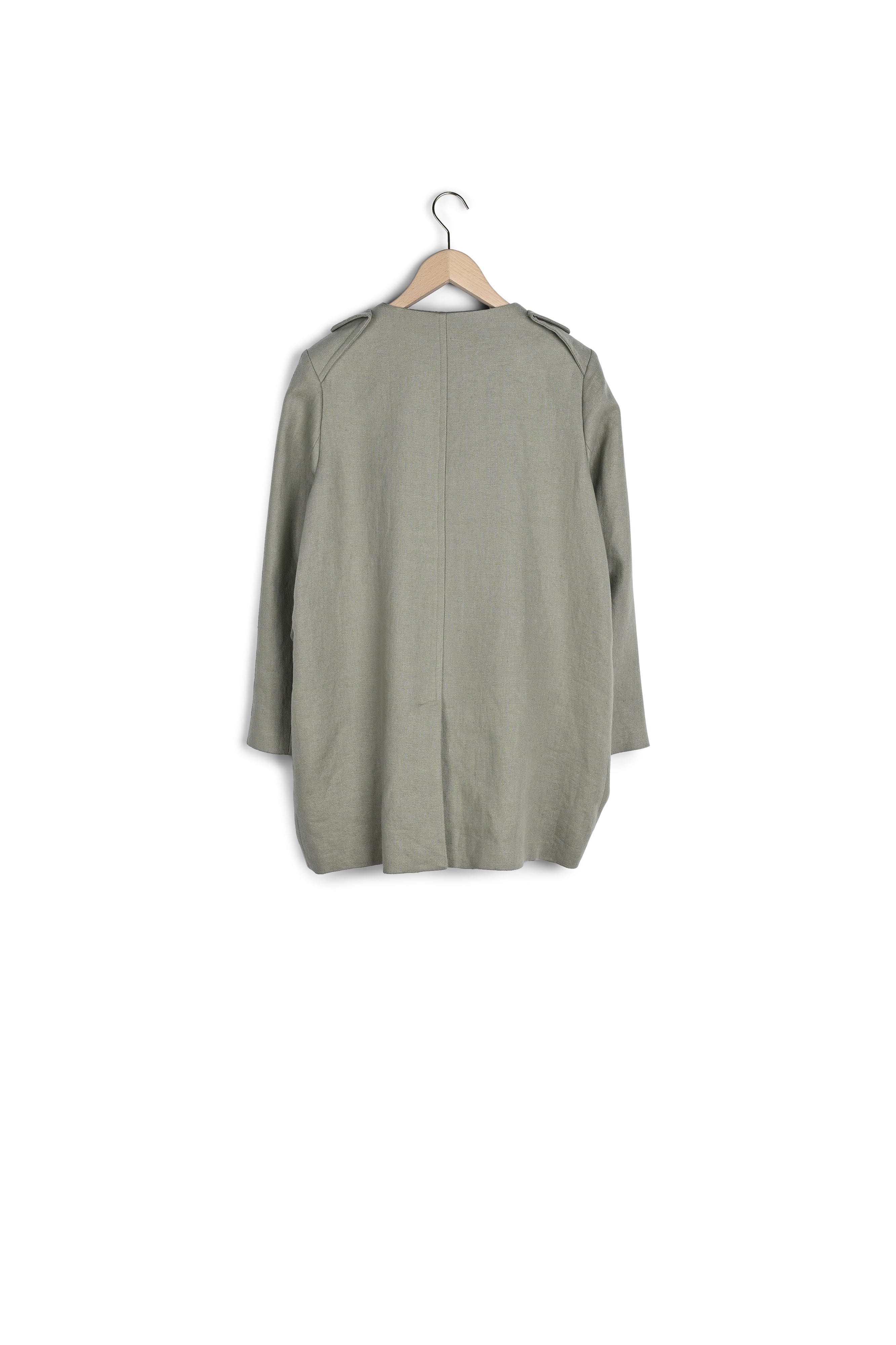 Manteau Martina bleu nuit en lin Faume - seconde main