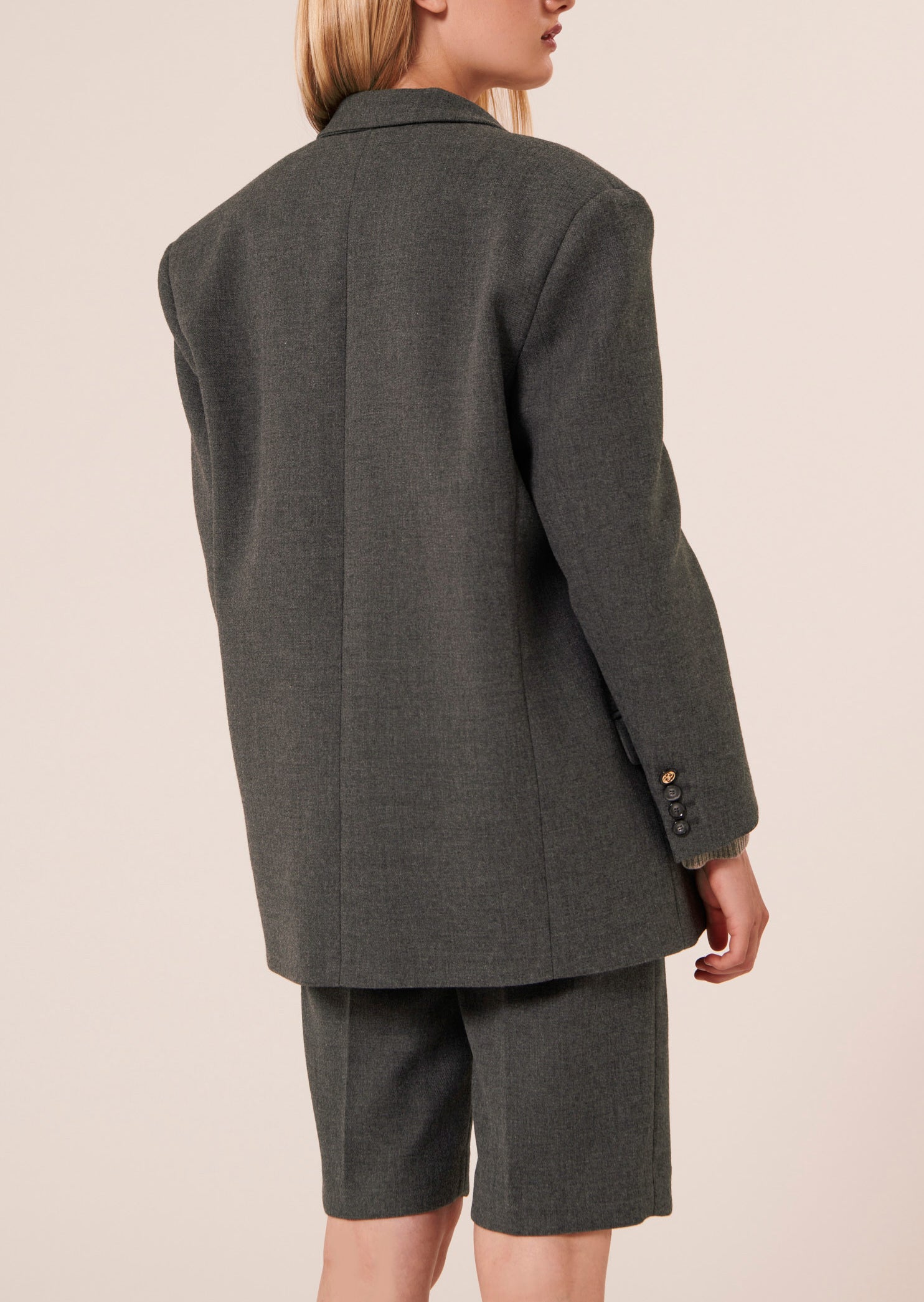 Veste Vlad grise en toile tailleur Faume - seconde main