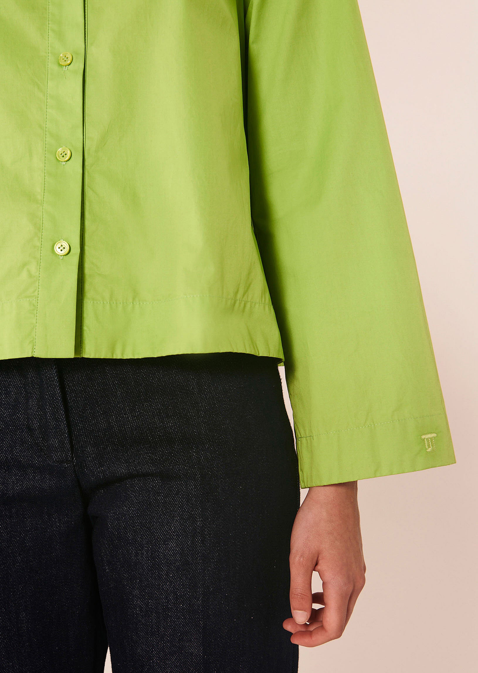 Chemise Callie verte en popeline Faume - seconde main