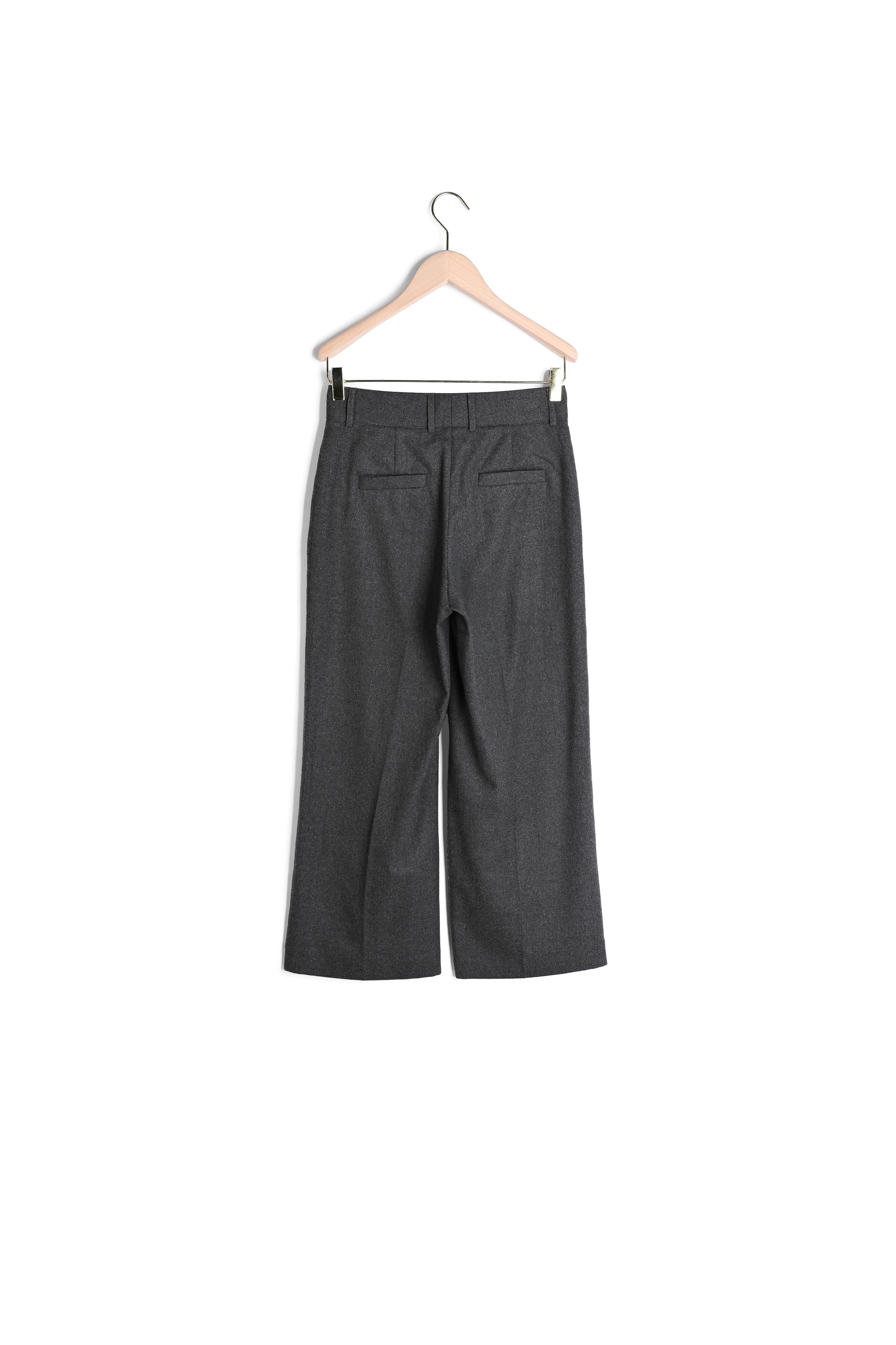 Pantalon Paulino gris foncé en flanelle Faume - seconde main