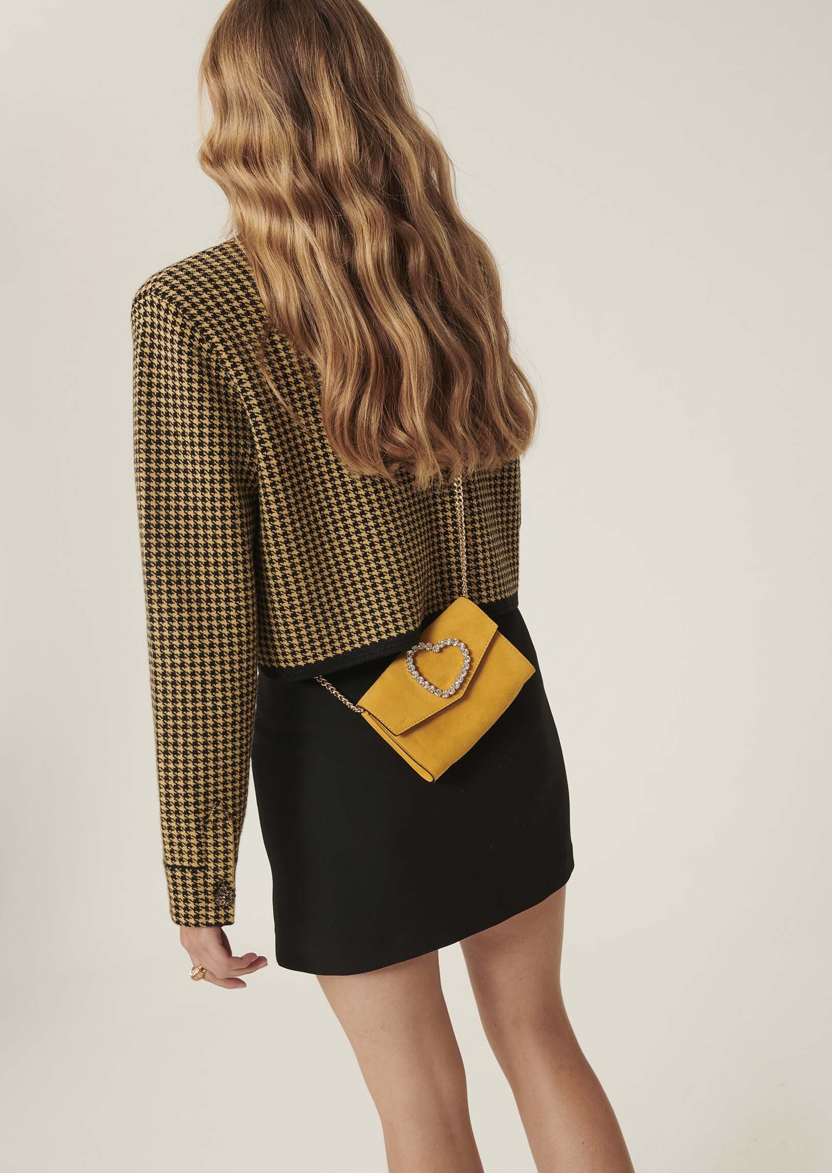 Gilet Guest motif pied de coq noir et doré Faume - seconde main