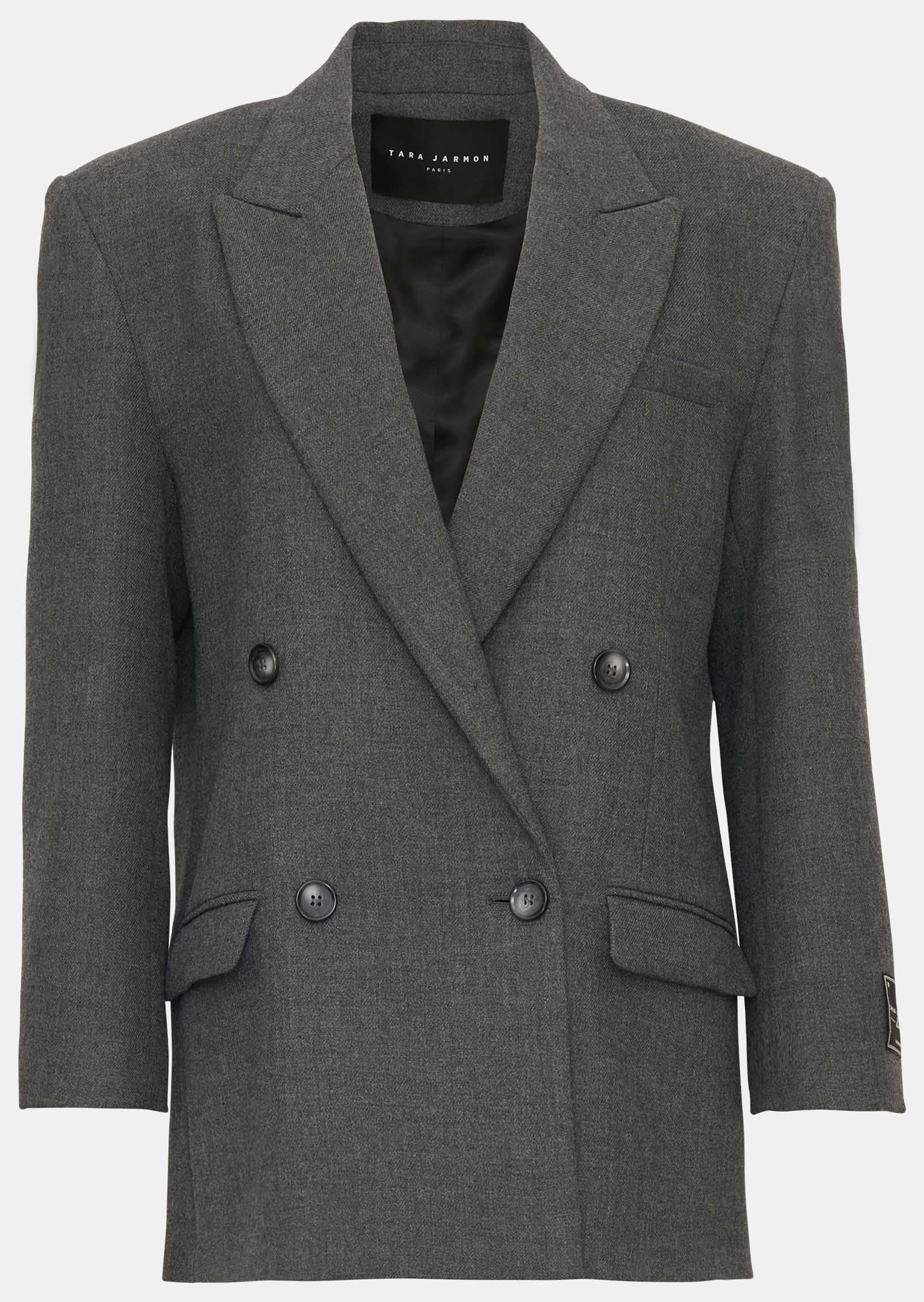 Veste Vlad grise en toile tailleur Faume - seconde main