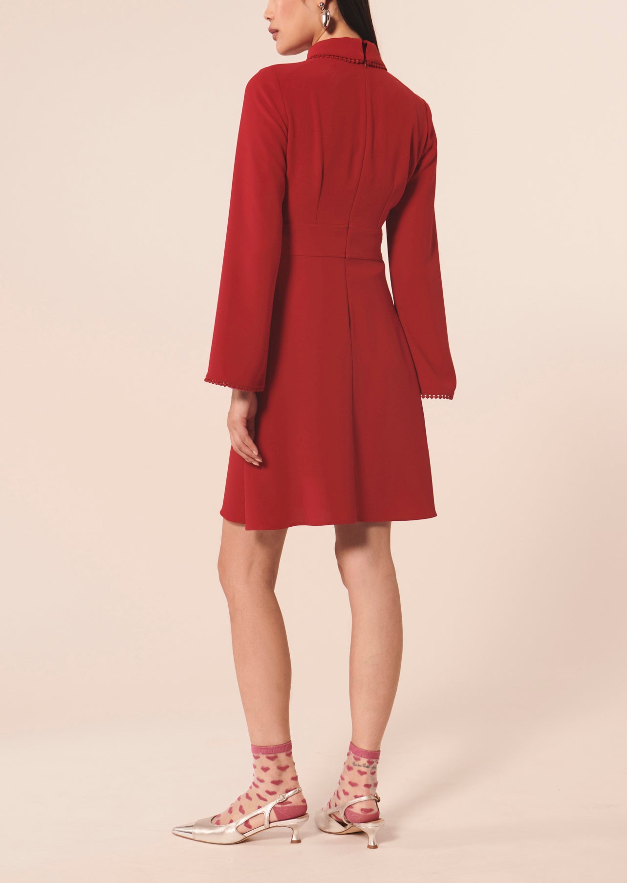 Robe Rielle rouge en crêpe Faume - seconde main