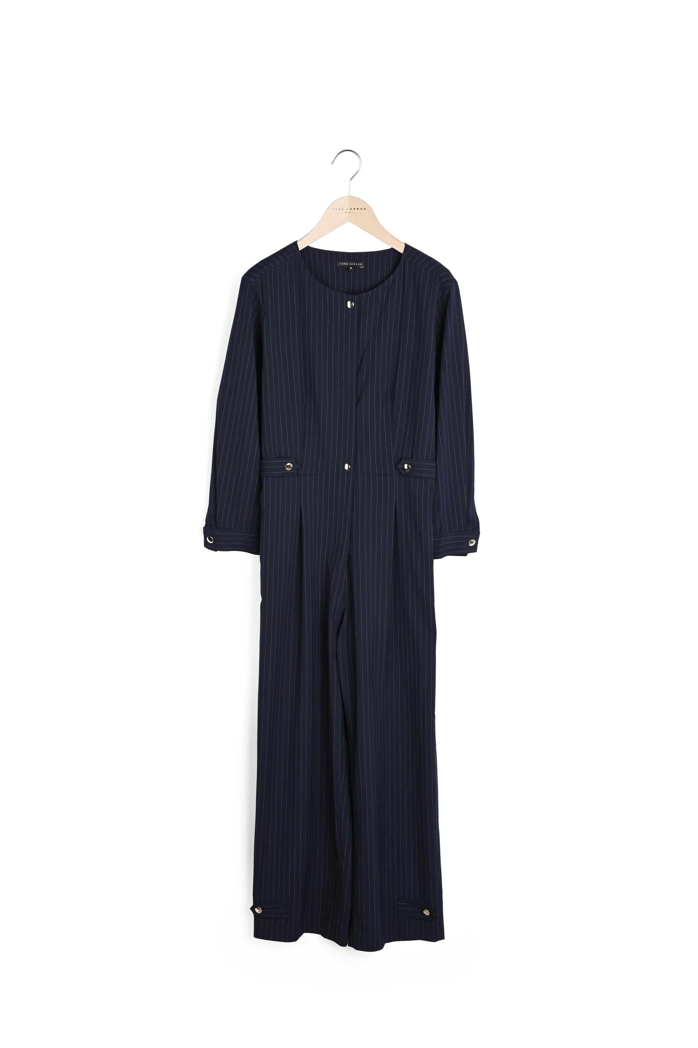 Combi-pantalon pinstripe bleu nuit Faume - seconde main