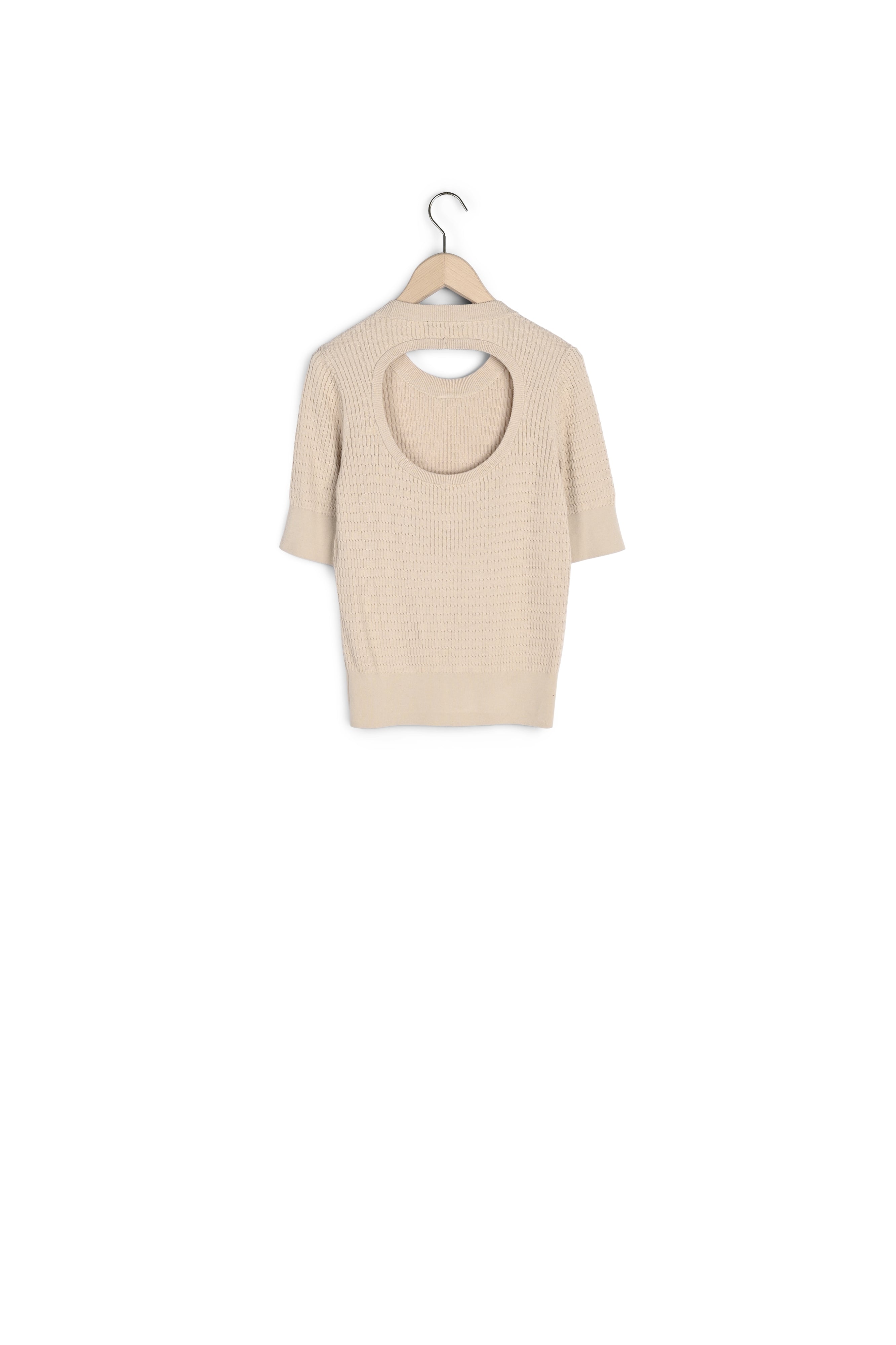 Pull Pierrina beige en coton extrafin Faume - seconde main