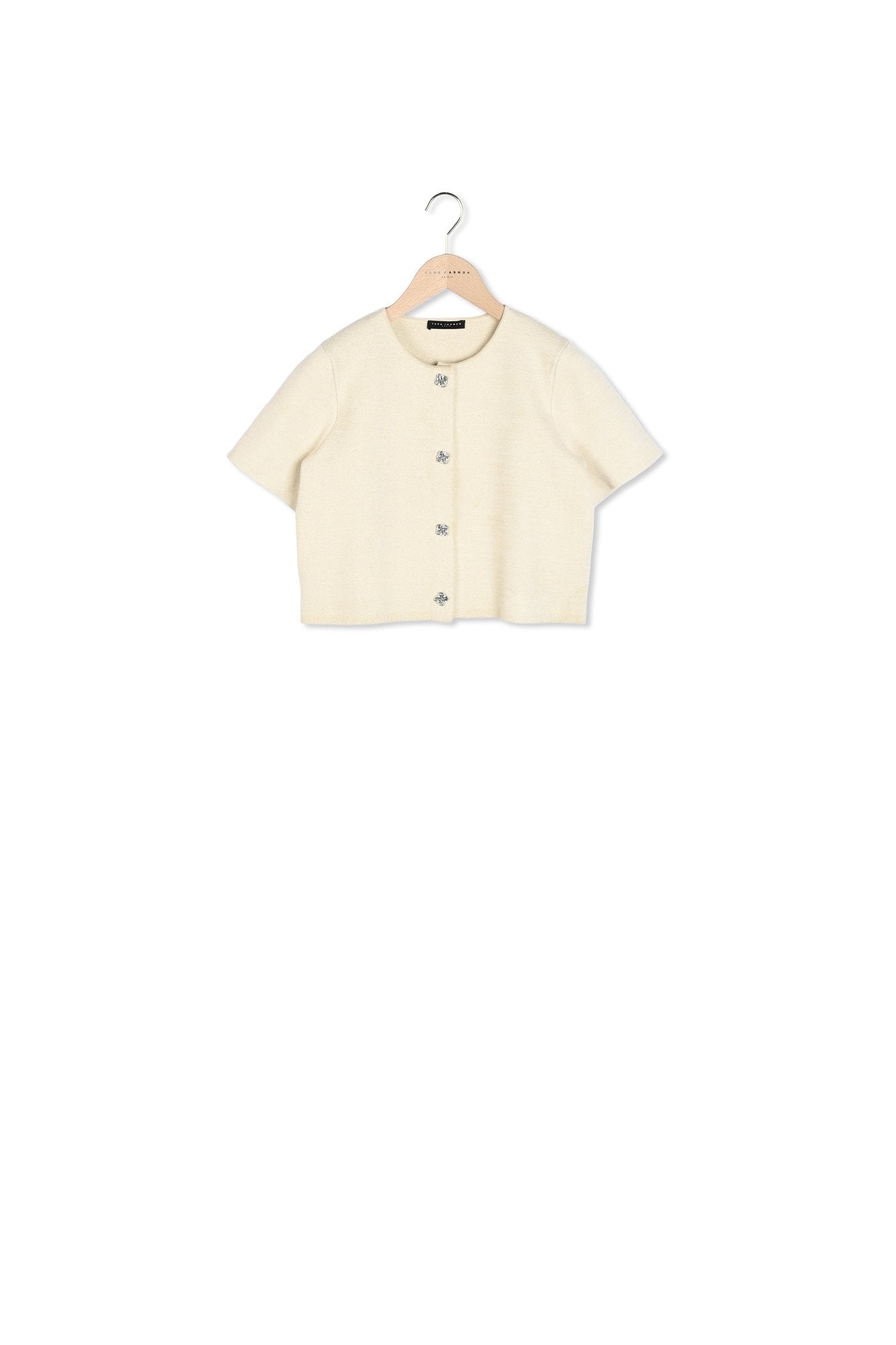 Gilet Glitter doré en maille compacte et lurex Faume - seconde main