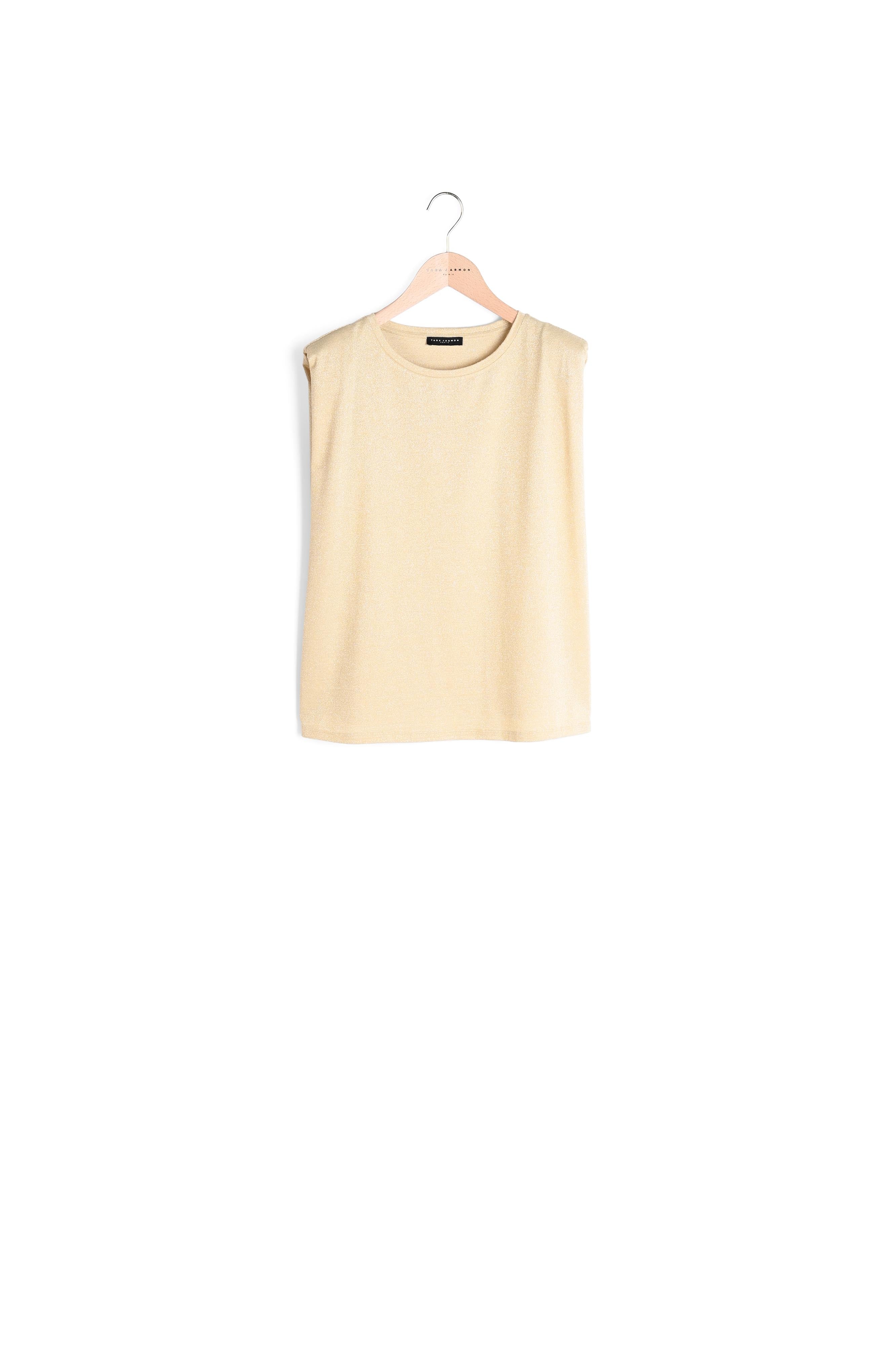 T-shirt avec épaulettes Teili doré lurex en viscose Faume - seconde main