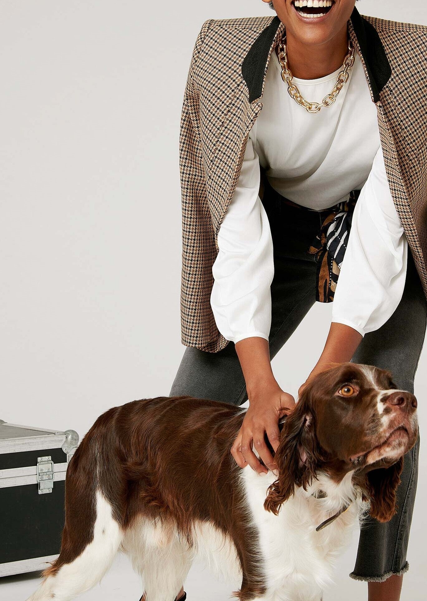 Top Terra à manches longues en crinkle satin écru Faume - seconde main