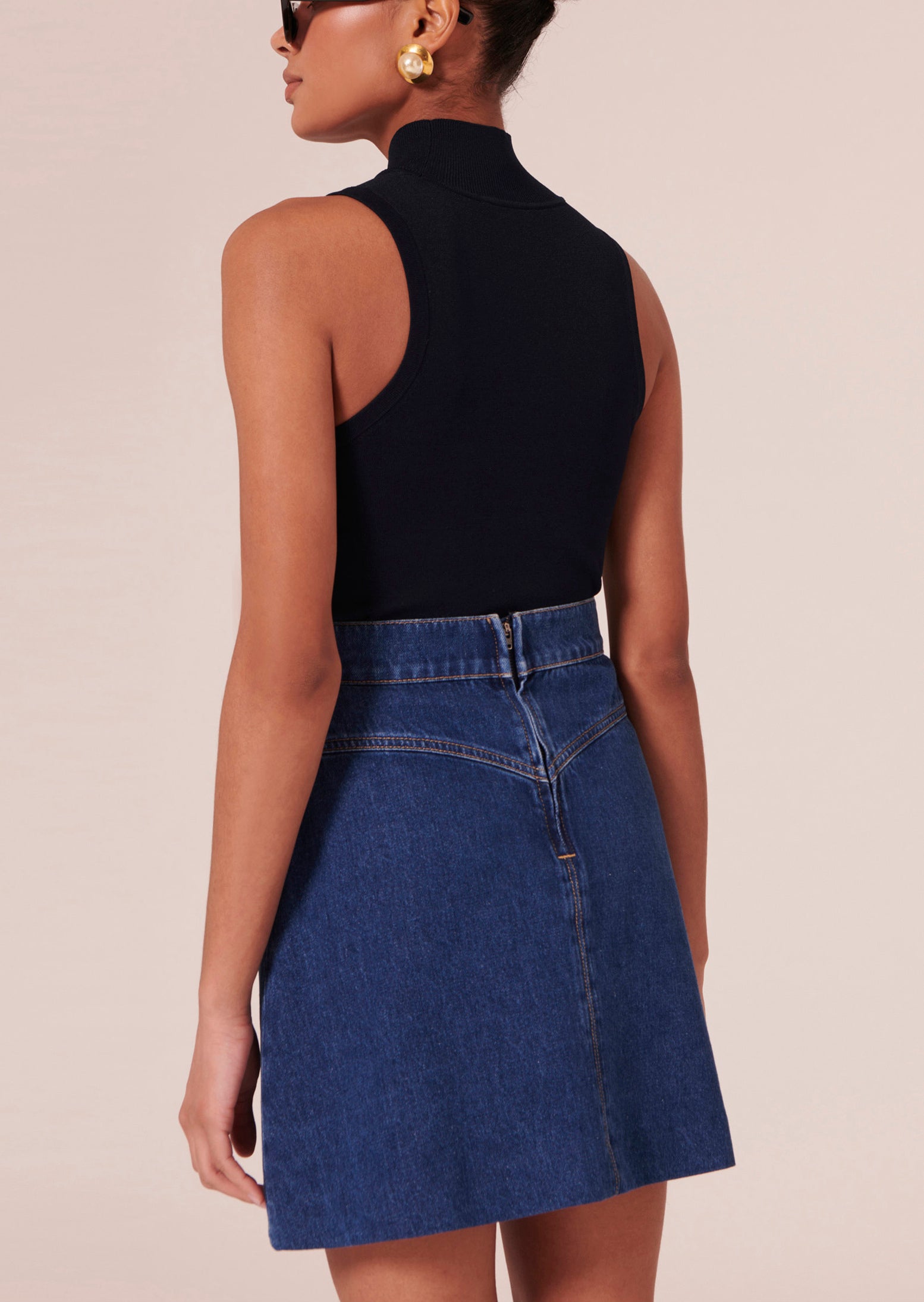 Jupe Jasmina bleue en denim Faume - seconde main