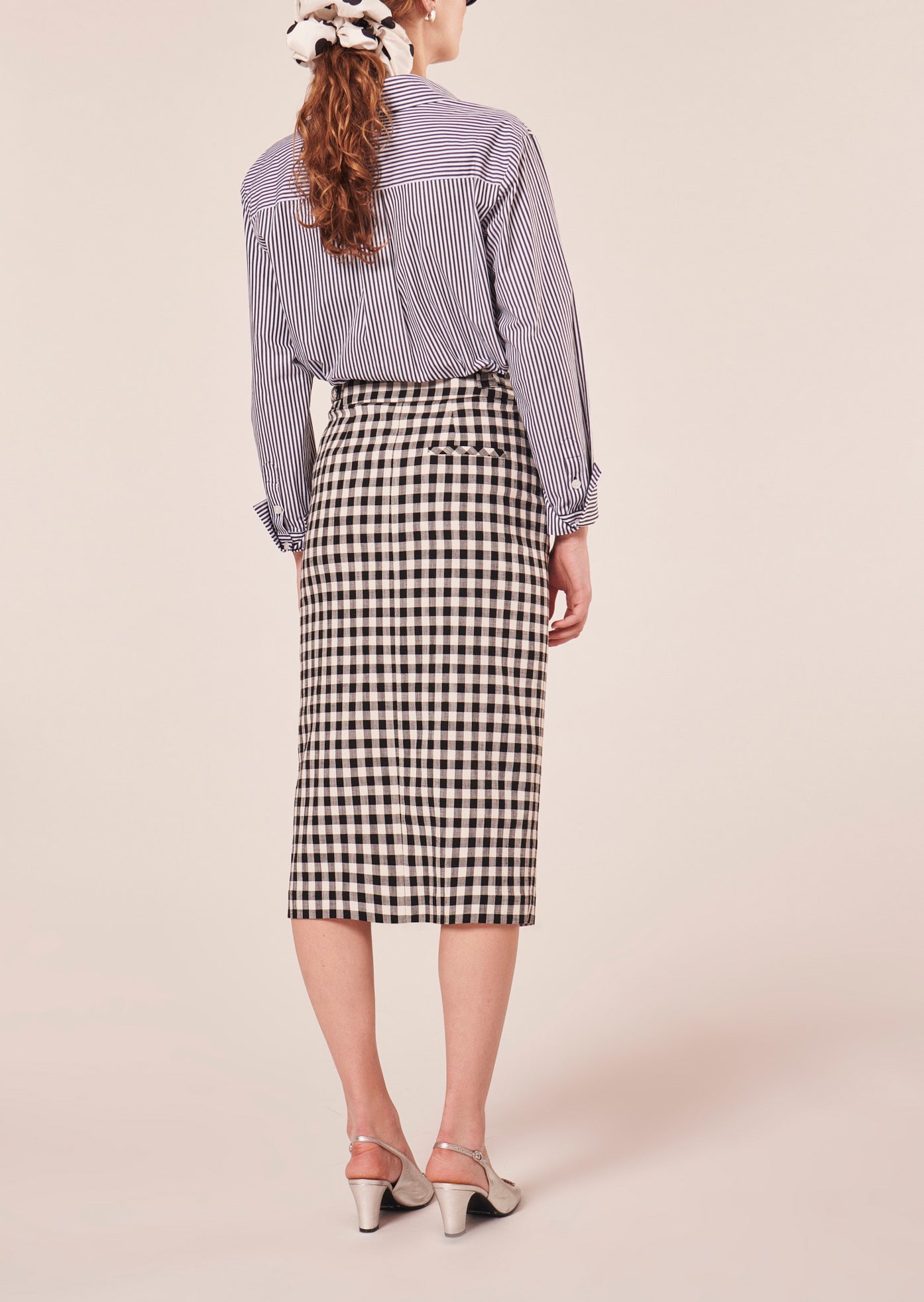 Jupe Justina noire en vichy Faume - seconde main