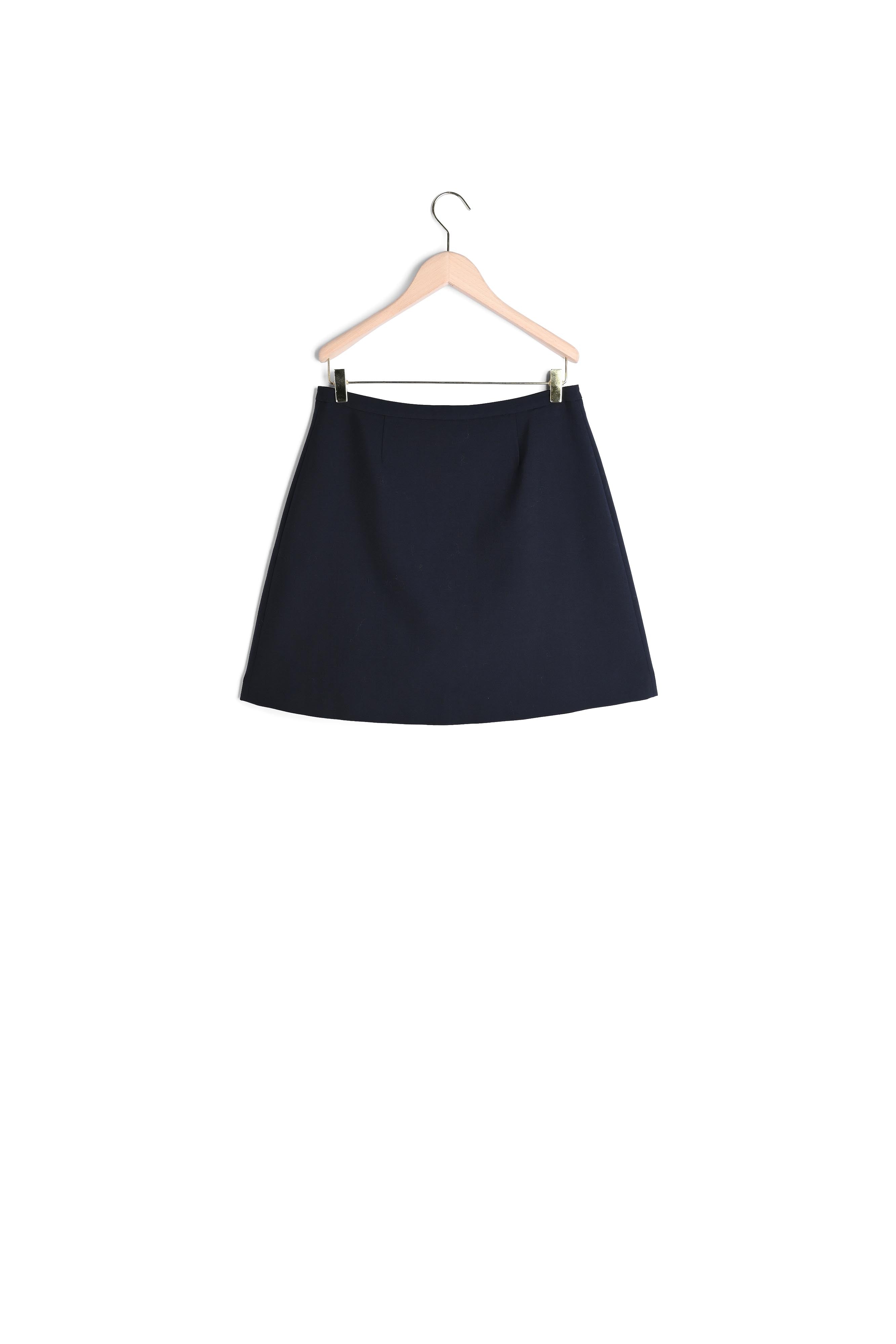 Jupe Jasna bleu nuit en toile tailleur Faume - seconde main