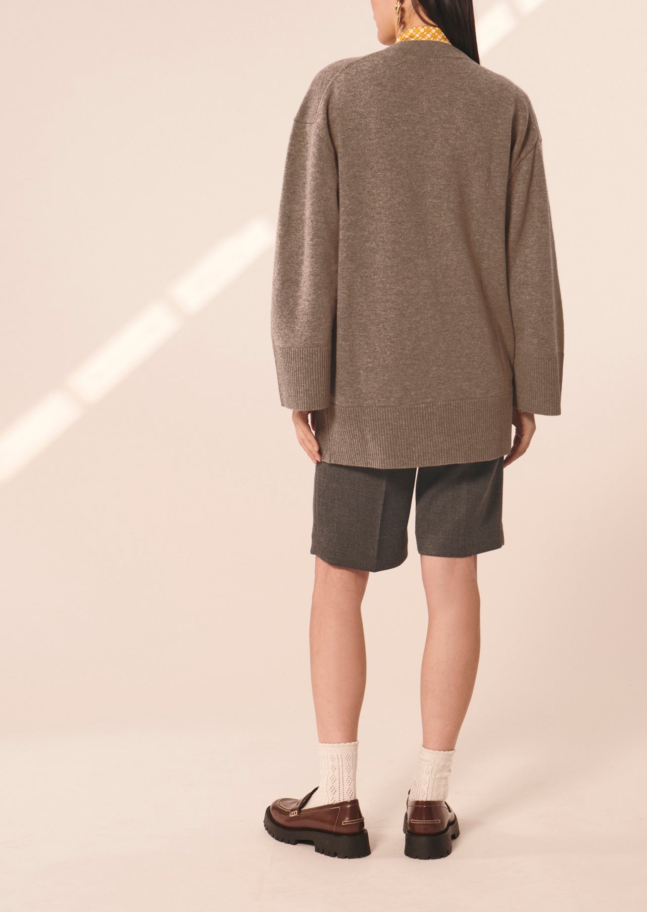 Gilet Ginger beige en laine merinos et alpaga Faume - seconde main