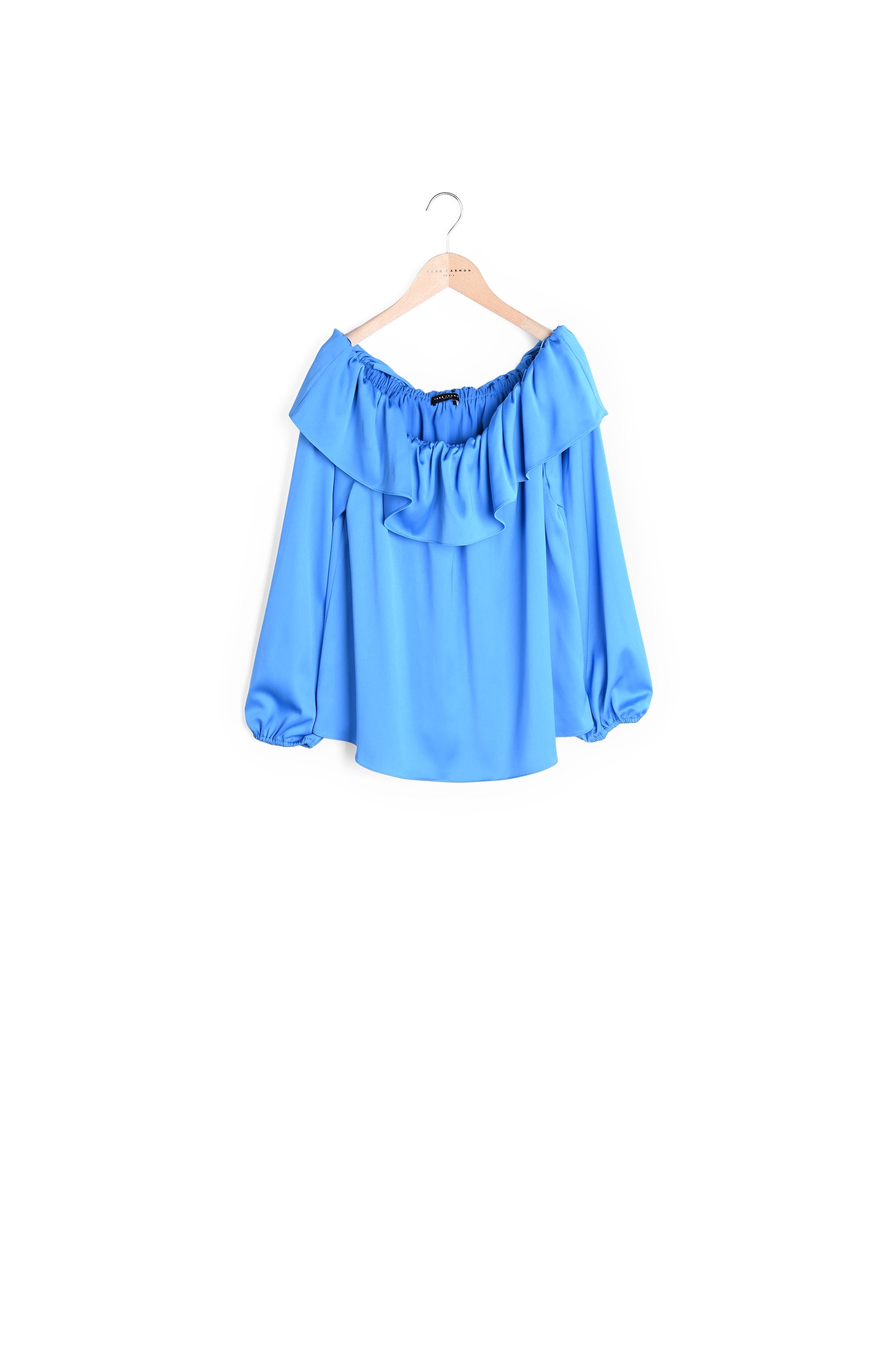 Top Tristan bleue en satin Faume - seconde main