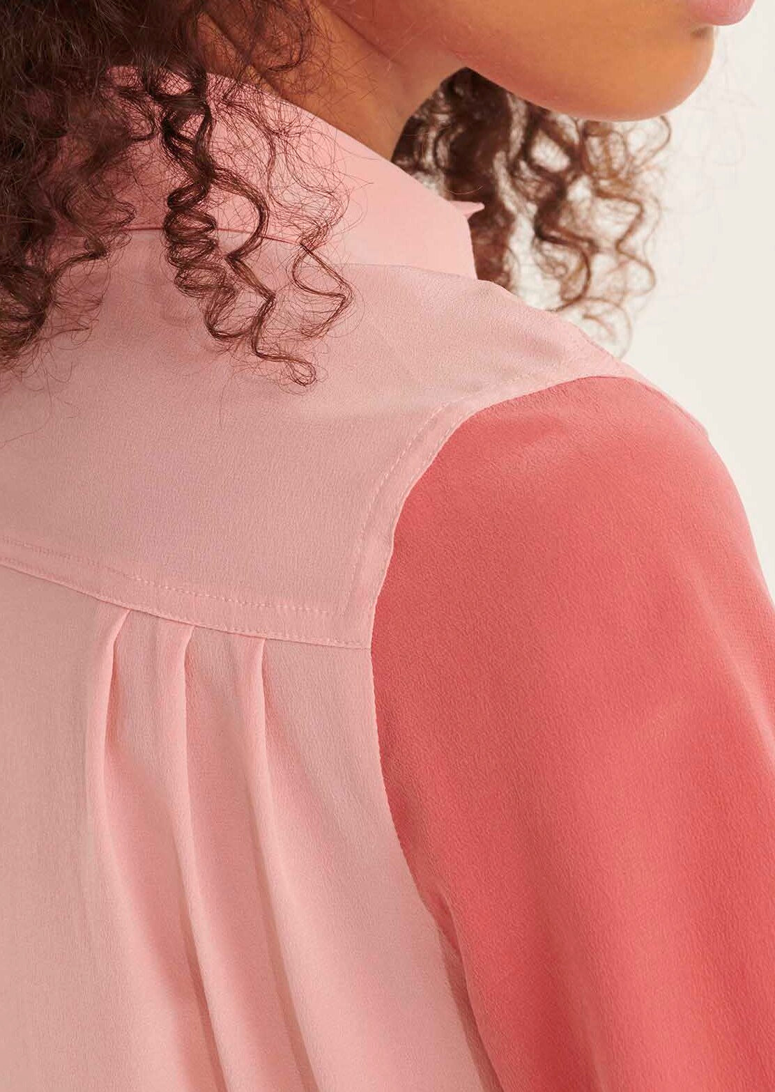 Chemise Canella vieux rose en crêpe de Chine Faume - seconde main