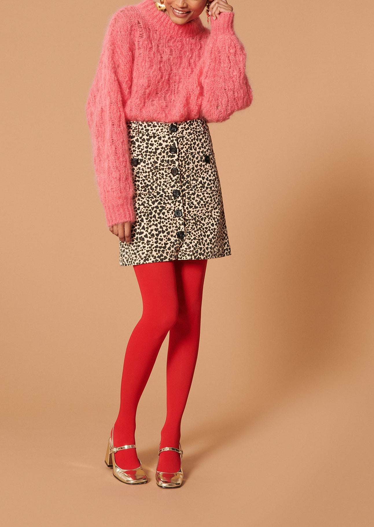 Pull Parasol rose en mohair Faume - seconde main