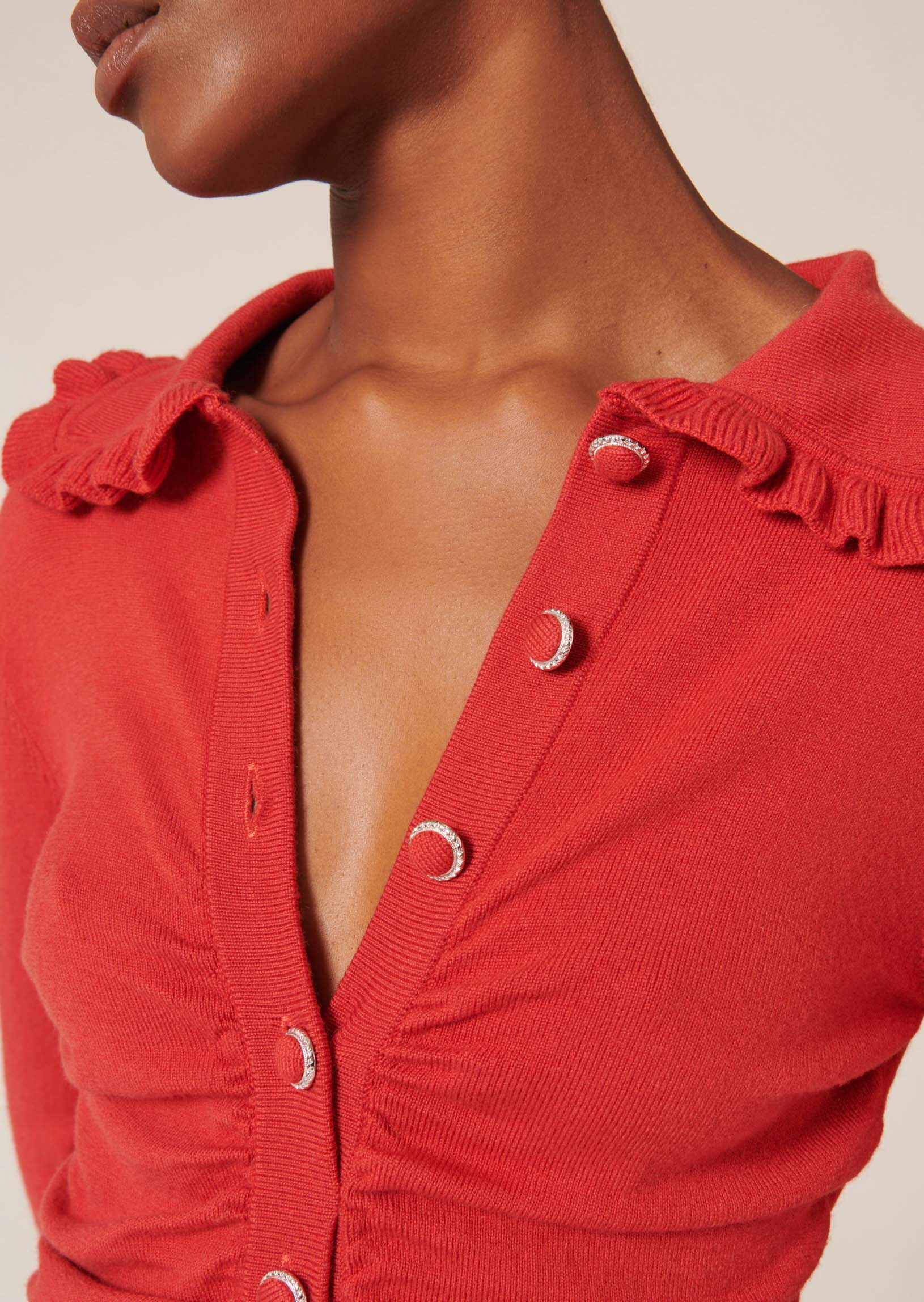 Body Potema rouge en laine merinos Faume - seconde main