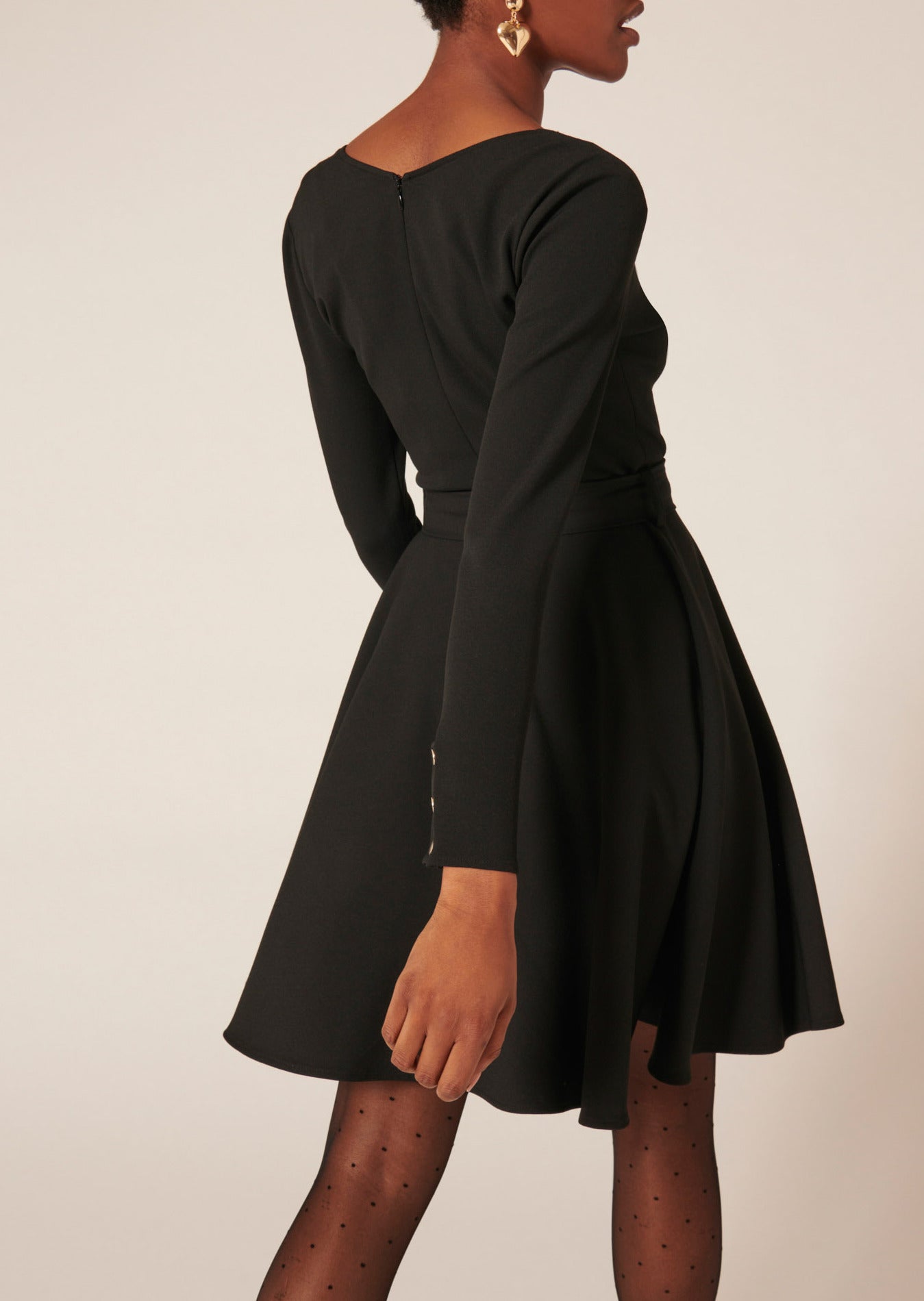 Robe Ruoka noire en toile stretch Faume - seconde main