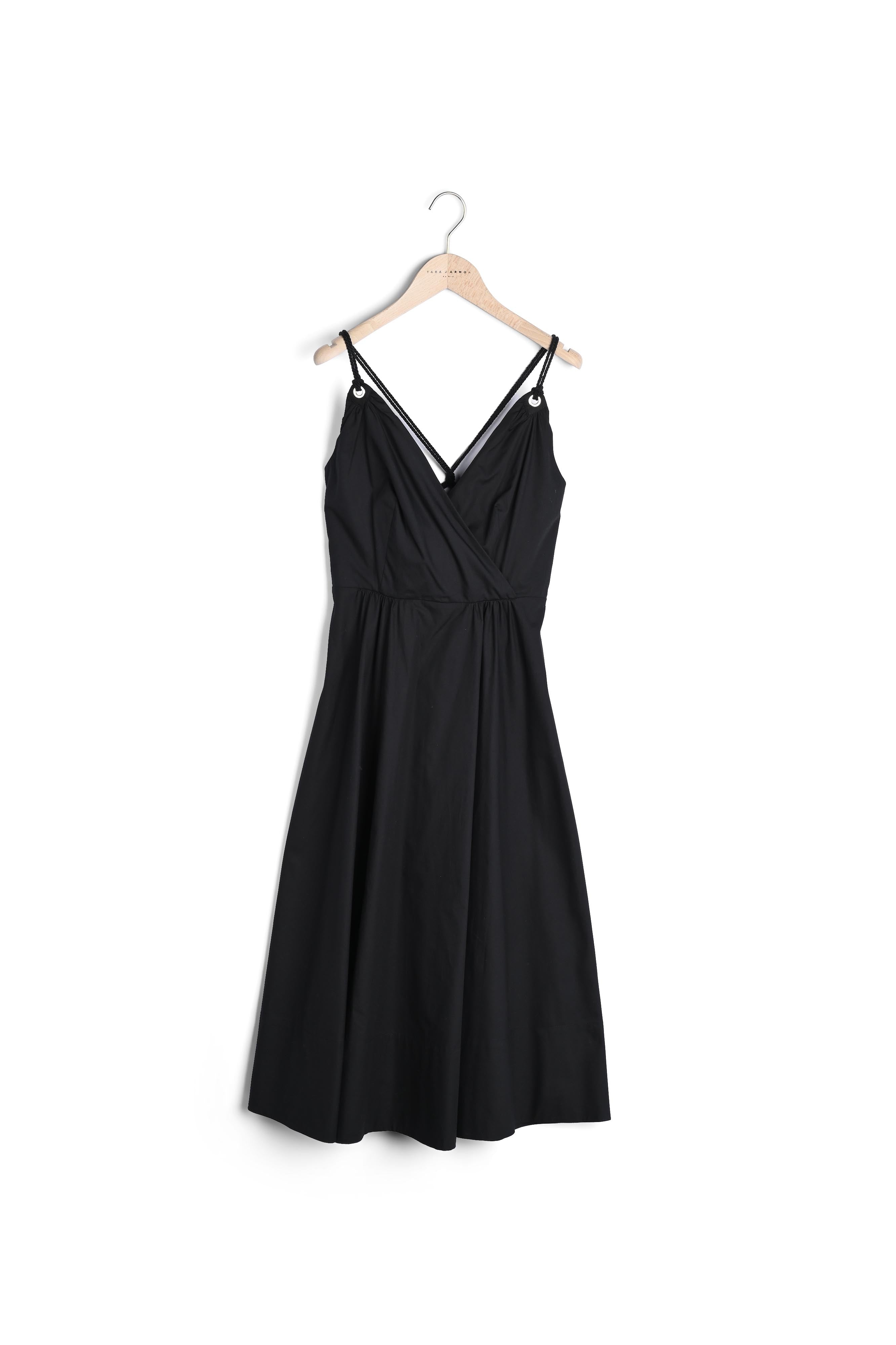 Robe Rosabel noire en popeline et corde Faume - seconde main