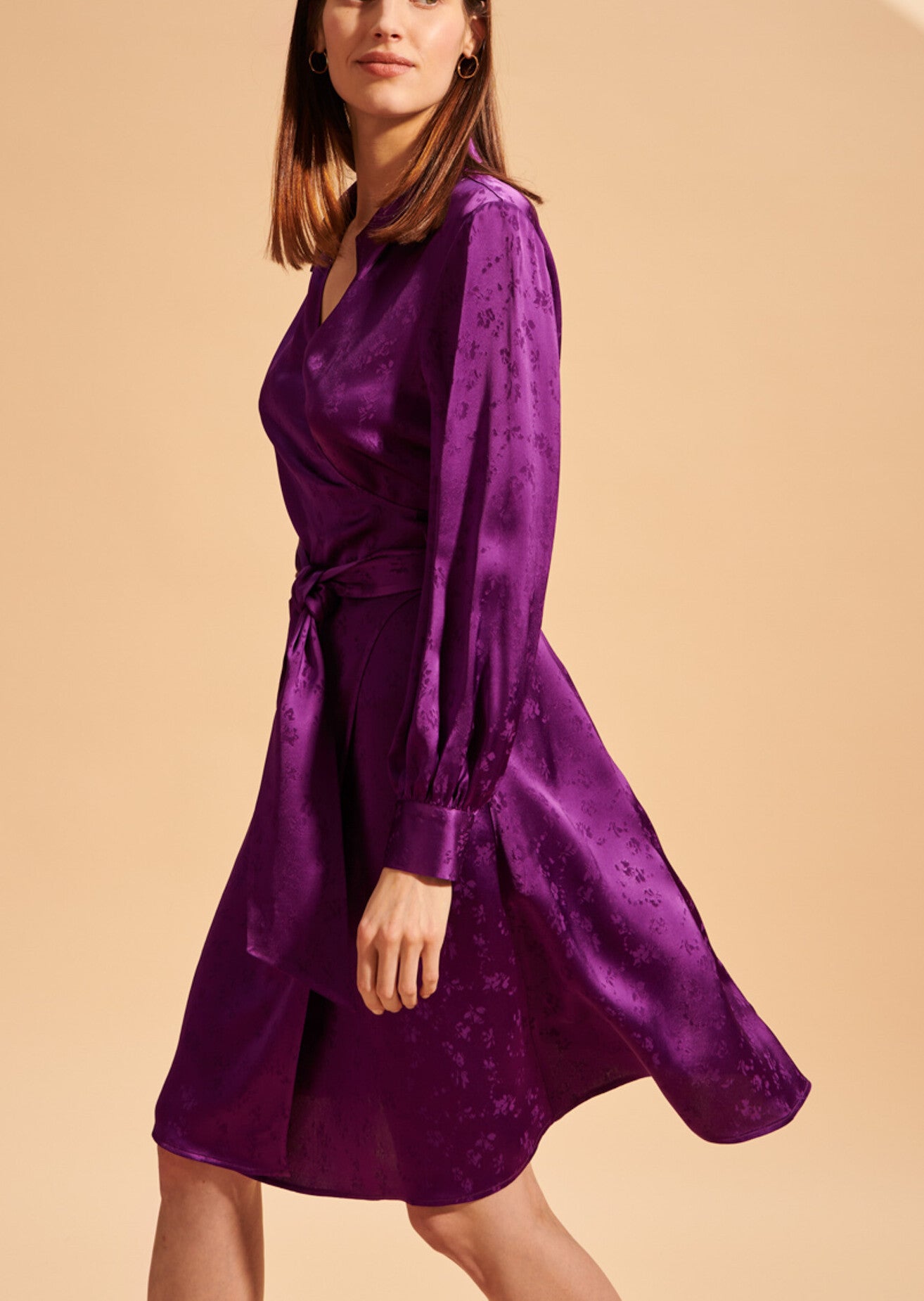 Robe Roselita en jacquard fleuri violet Faume - seconde main