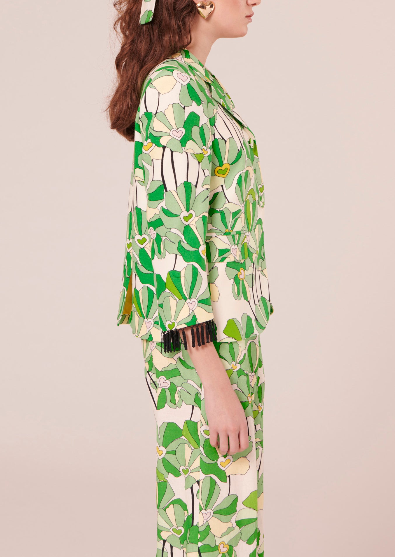 Veste Valensole verte imprimée à fleurs Faume - seconde main