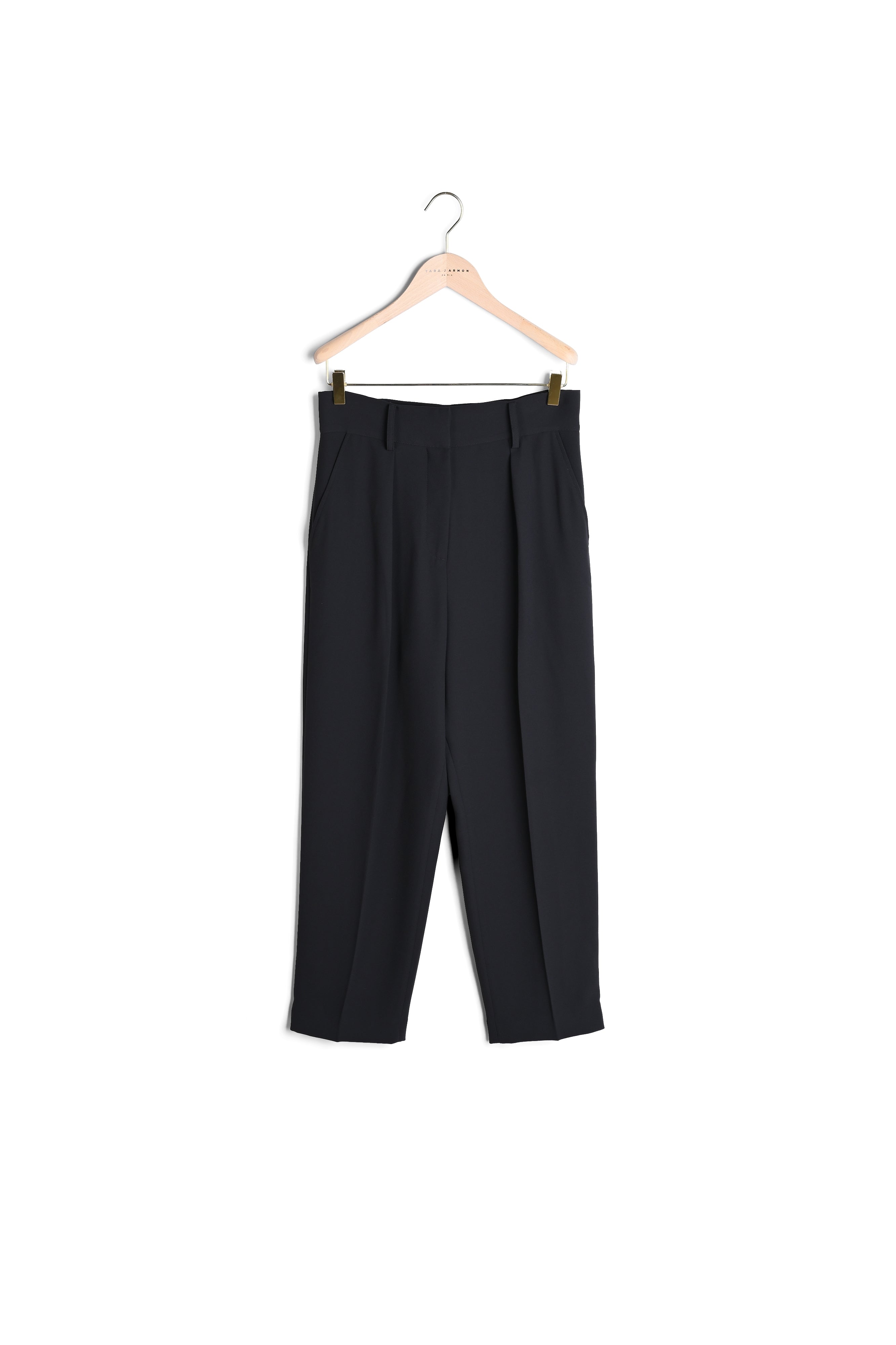 Pantalon Paga noir en crêpe Faume - seconde main