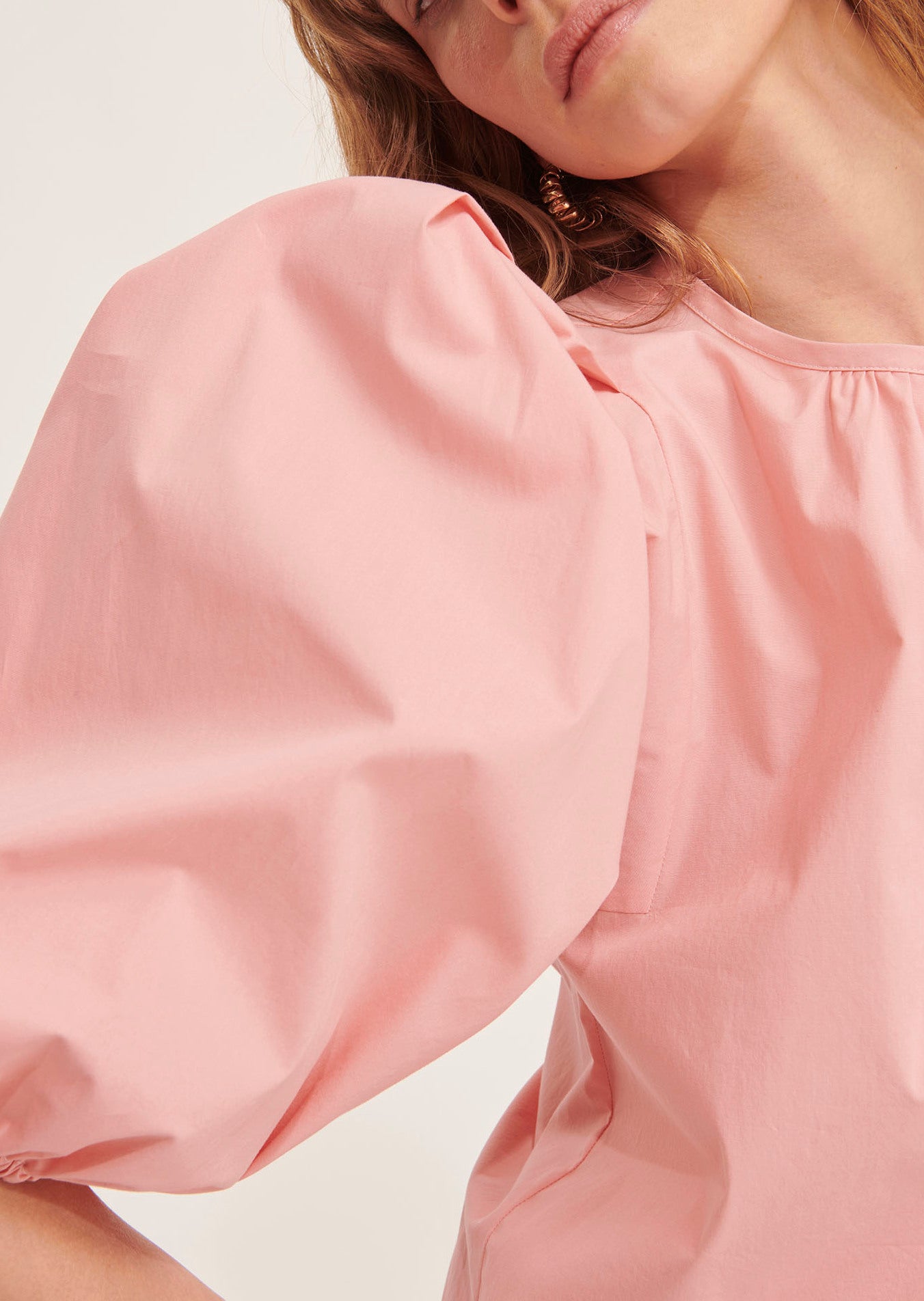 Top Temps rose pâle en popeline Faume - seconde main