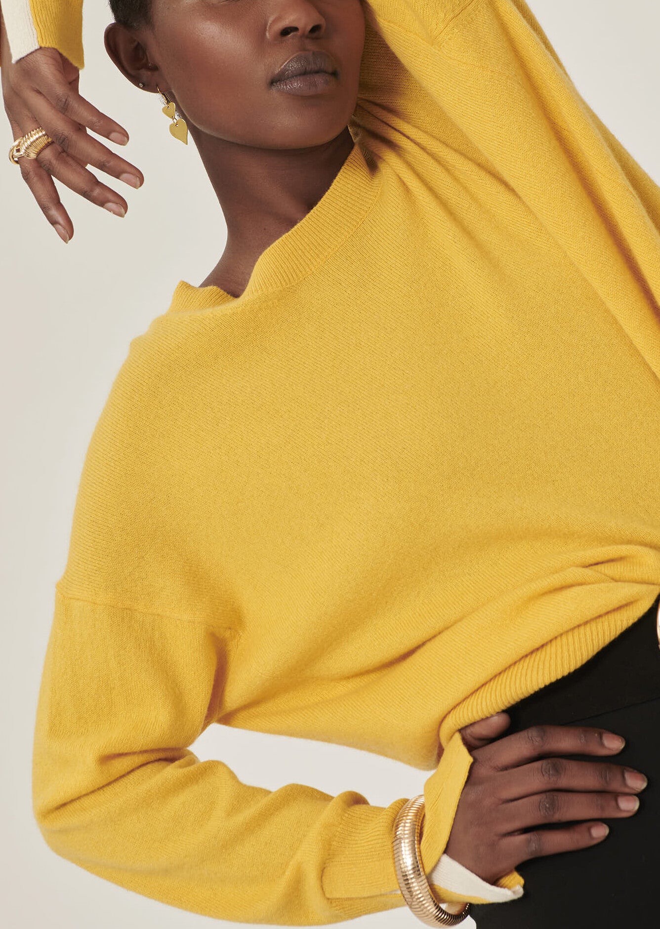 Pull Portobello jaune en cachemire Faume - seconde main