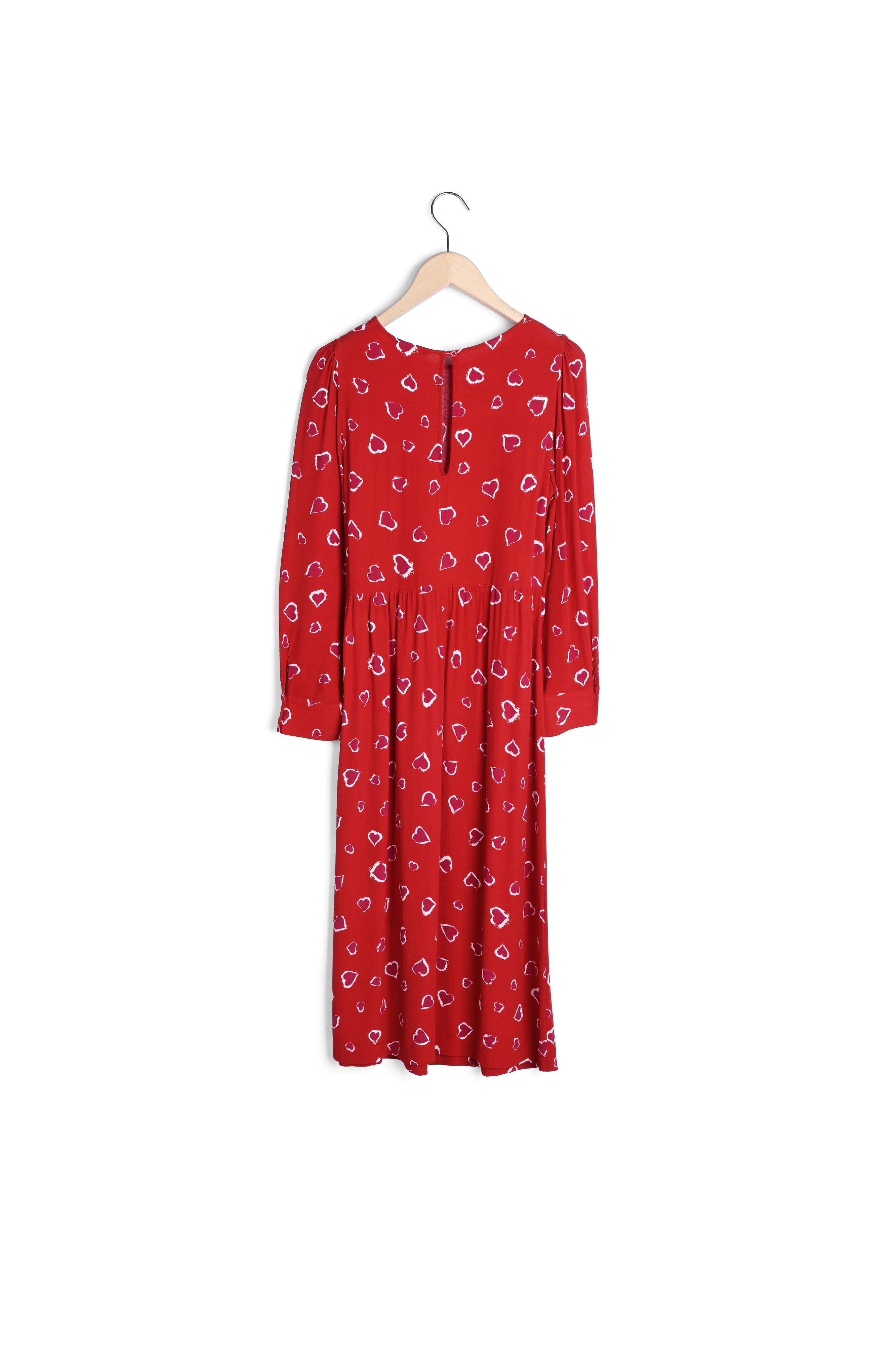 Robe Rubbia rouge imprimé coeurs léopard Faume - seconde main