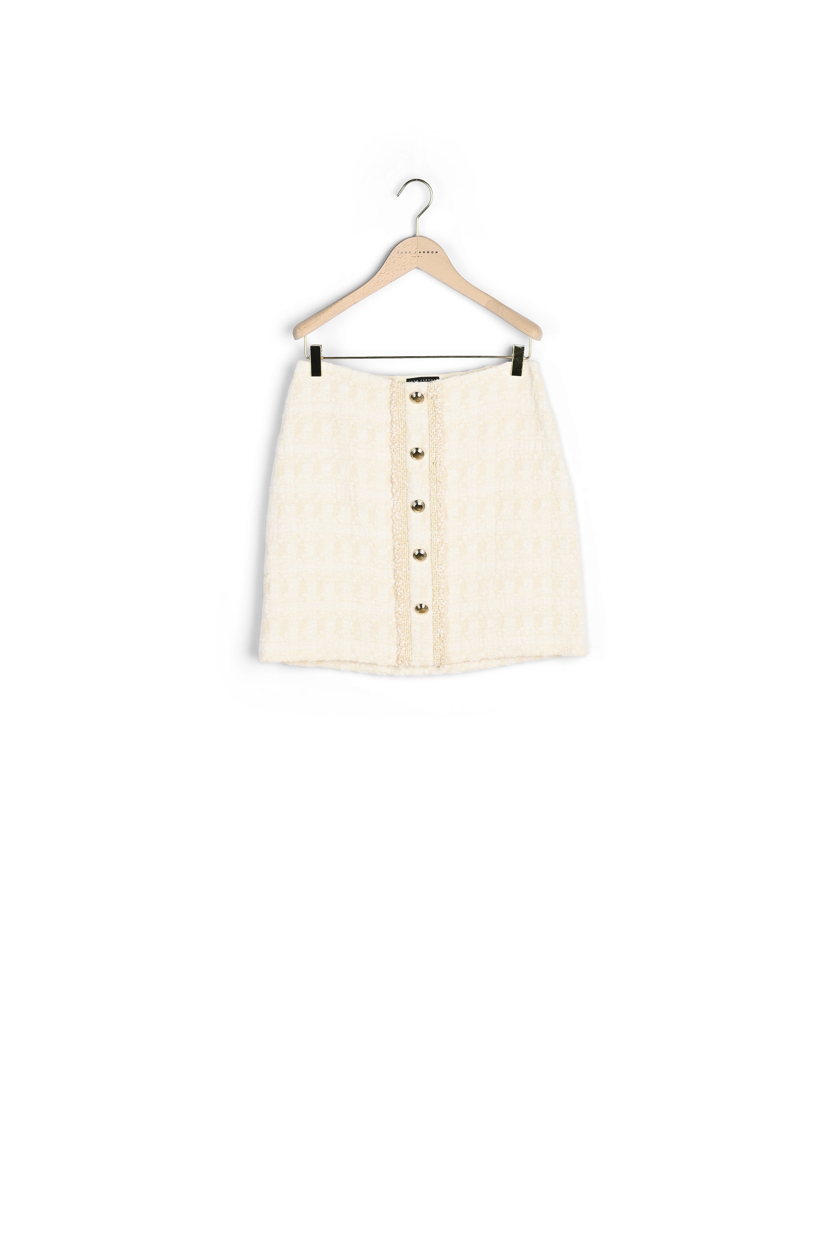 Jupe Jaci écru en tweed Faume - seconde main