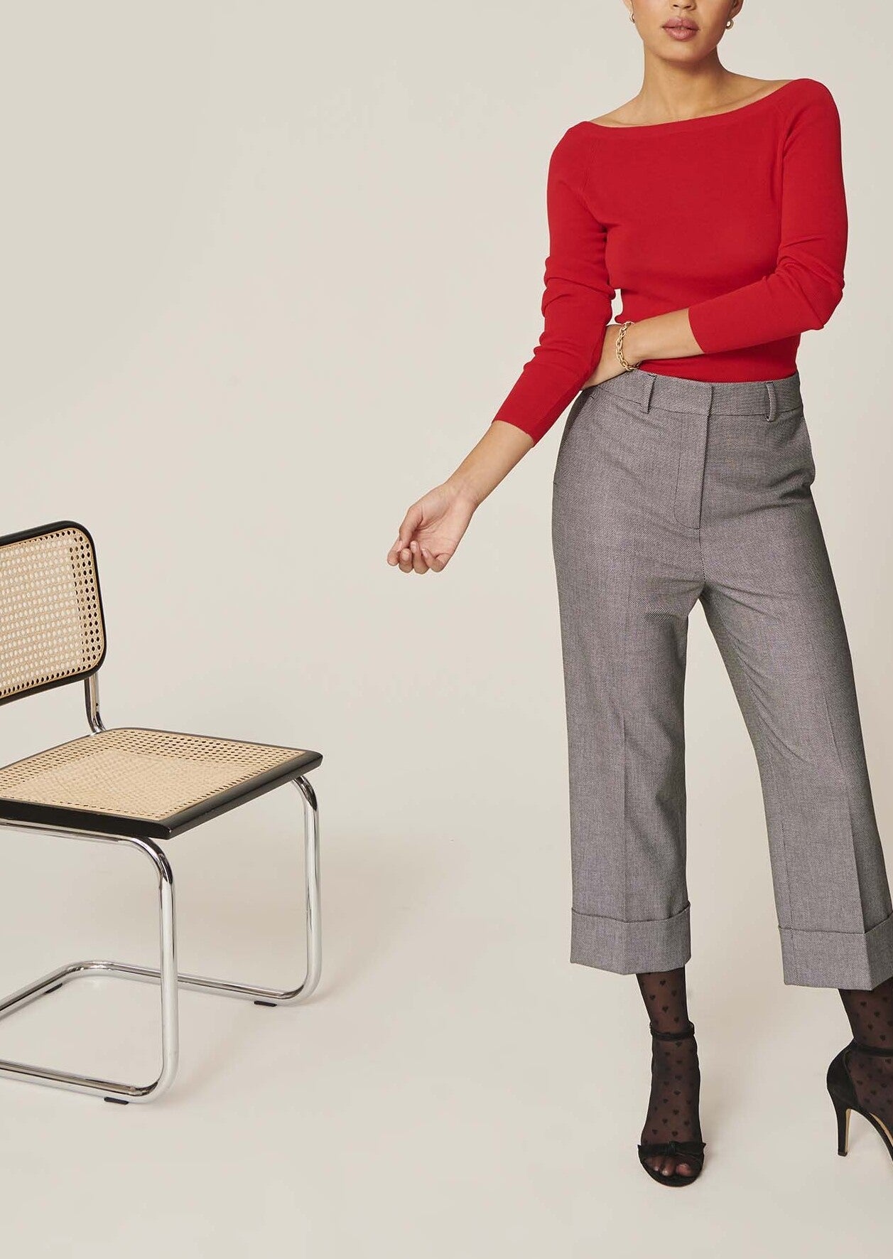 Pantalon Piper noir en tissu caviar Faume - seconde main