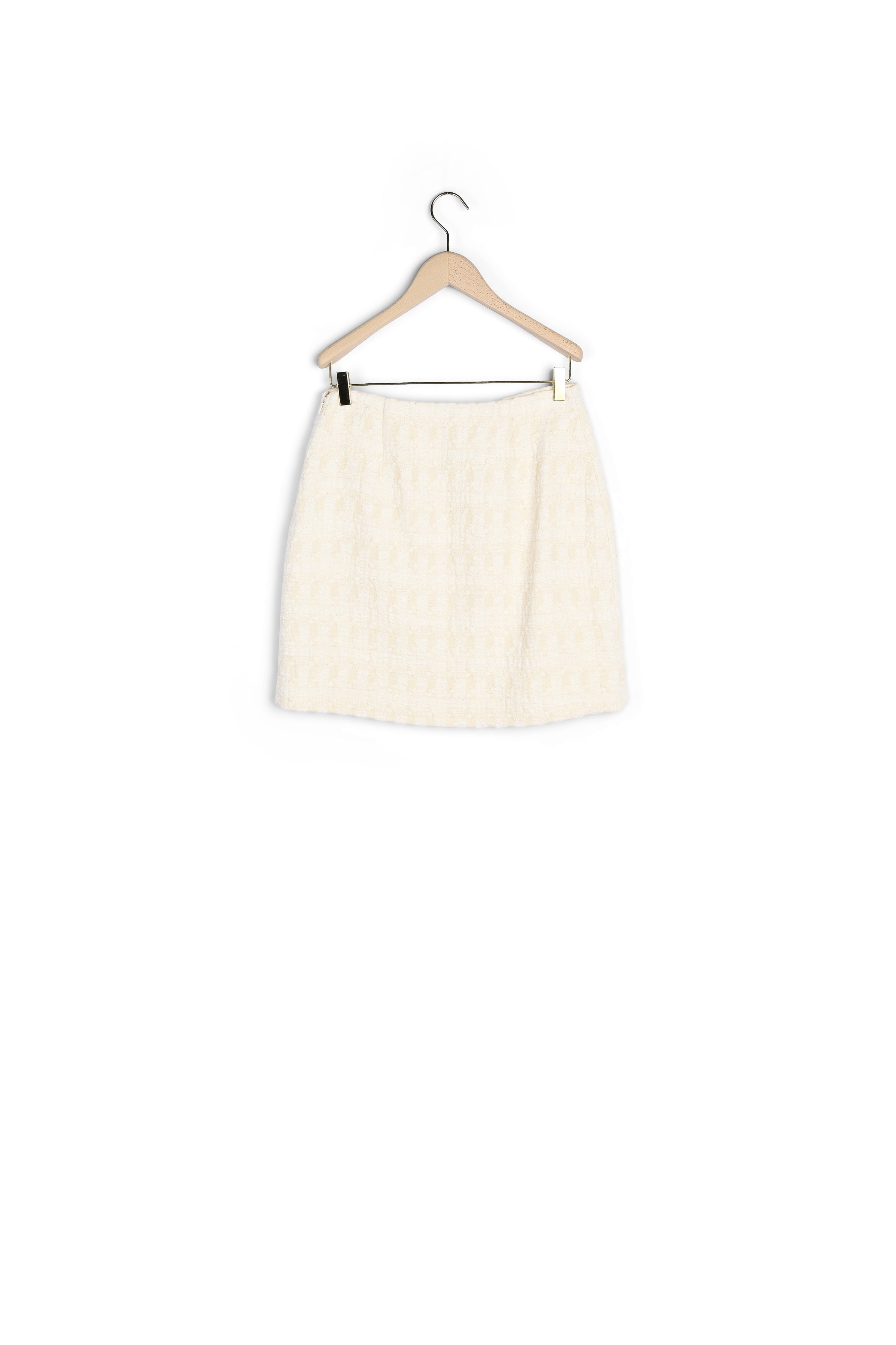 Jupe Jaci écru en tweed Faume - seconde main