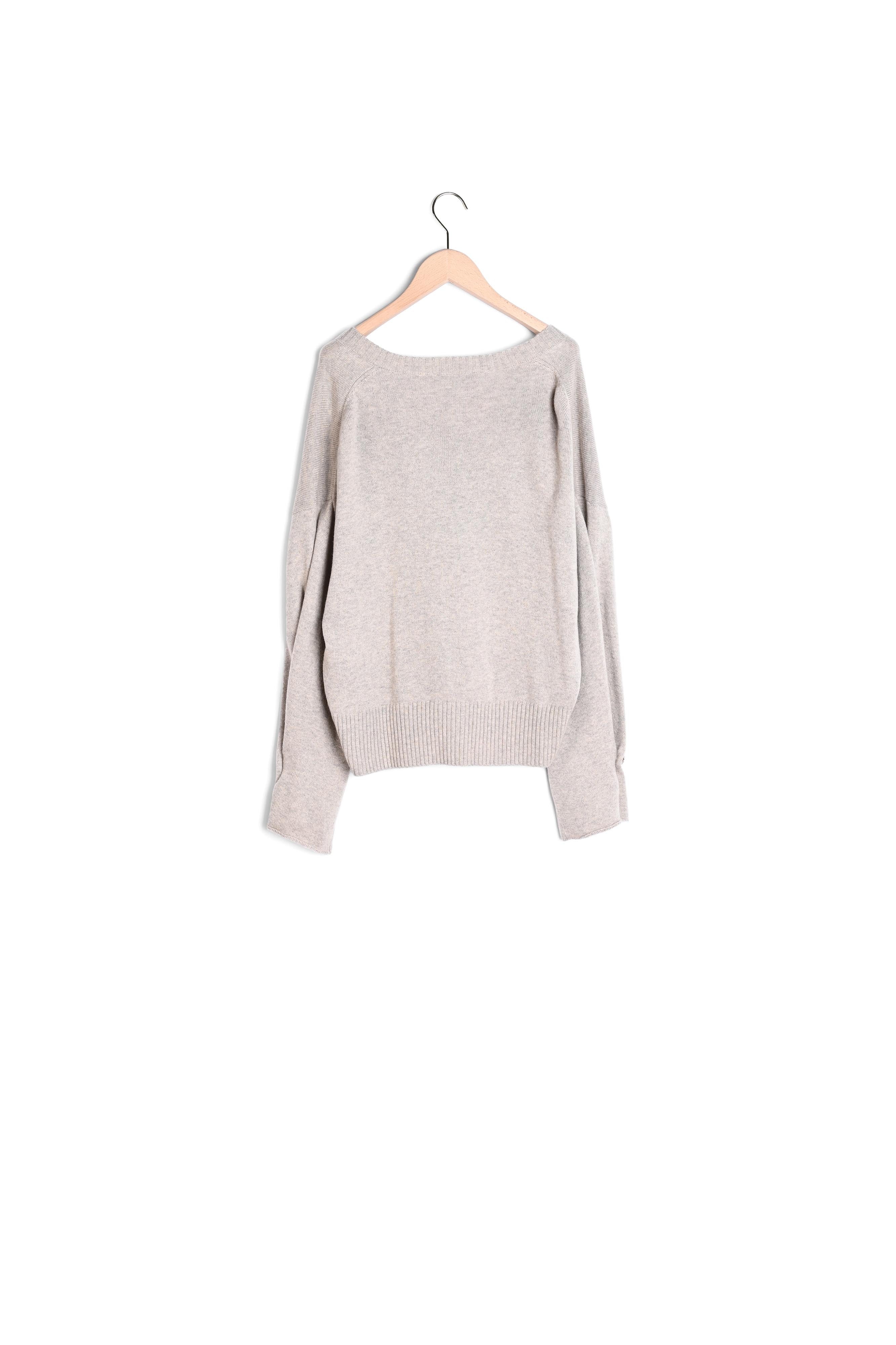 Maille Noëlle orange en laine et cachemire Faume - seconde main