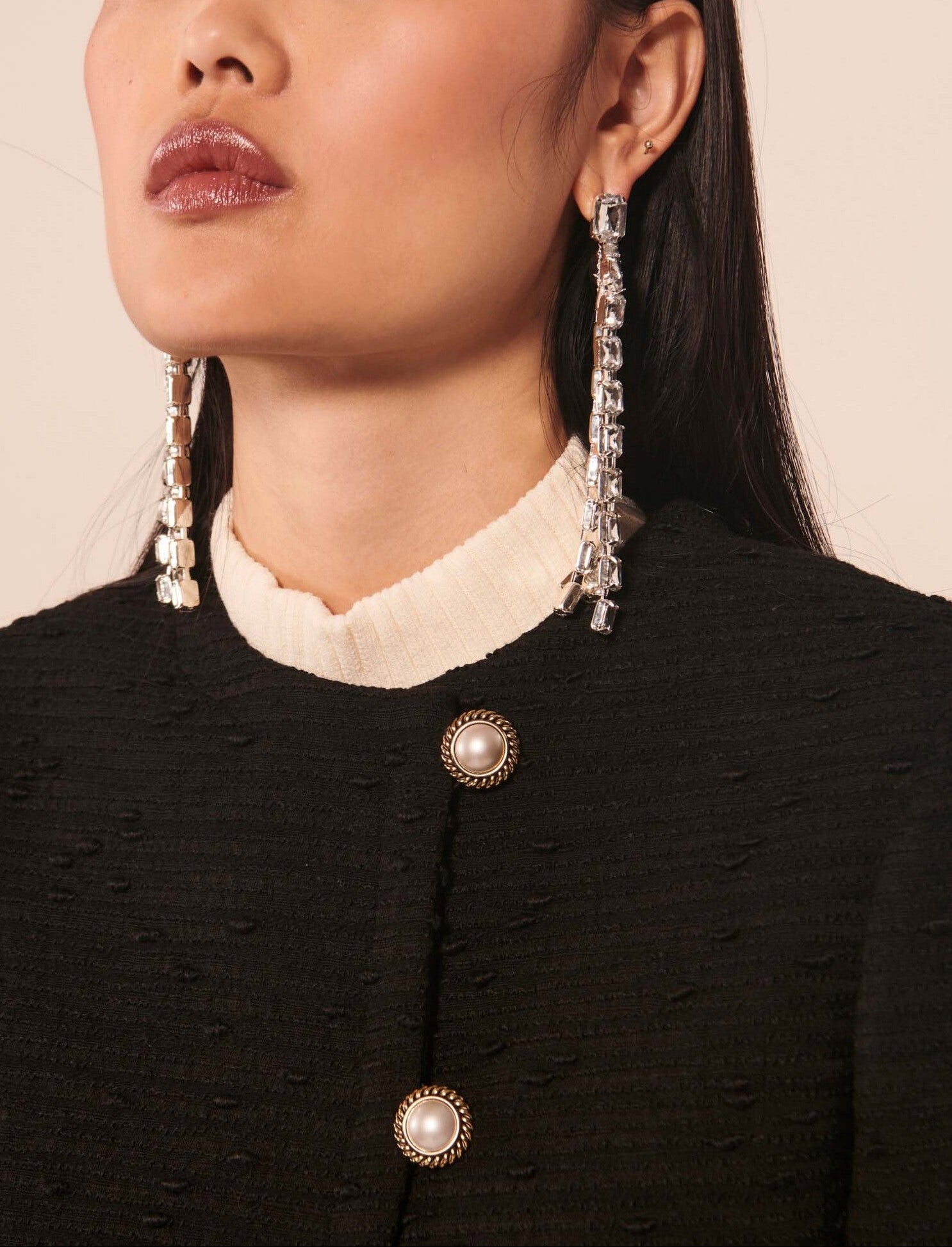 Veste Valda noire en tweed Faume - seconde main