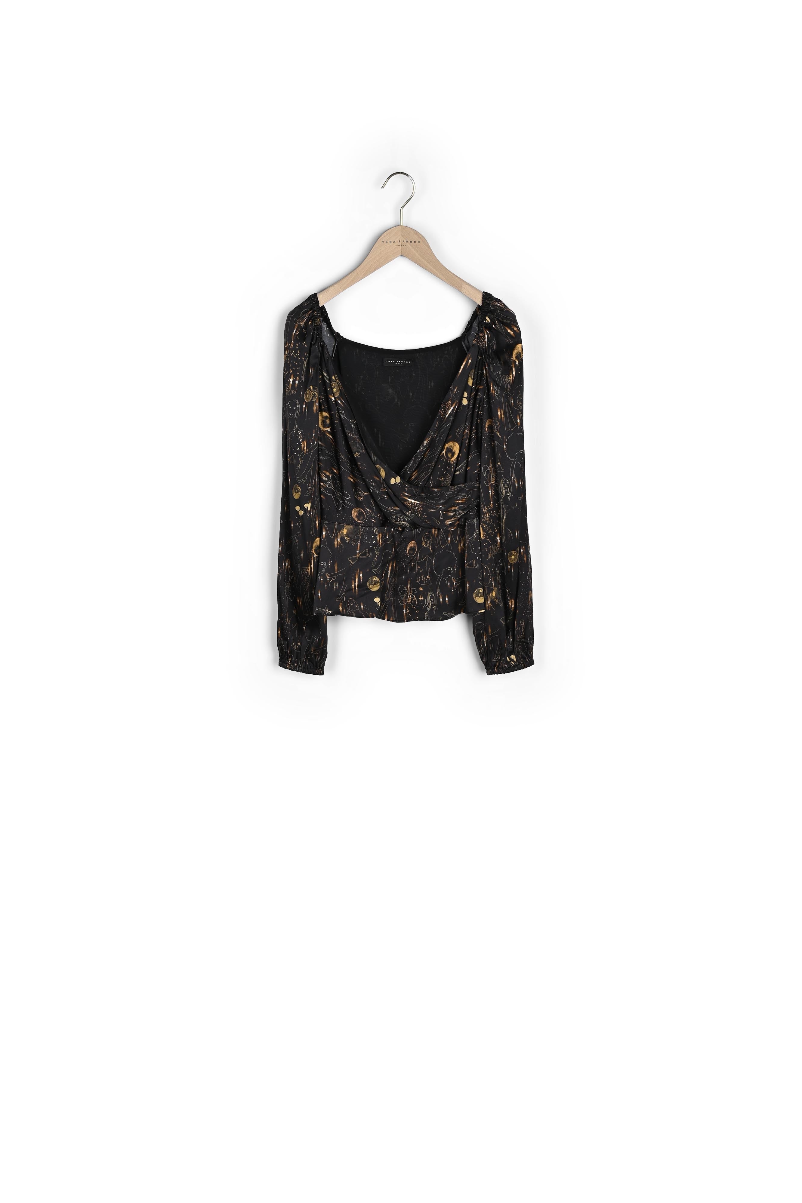 Top Taska noir Tara Party Faume - seconde main