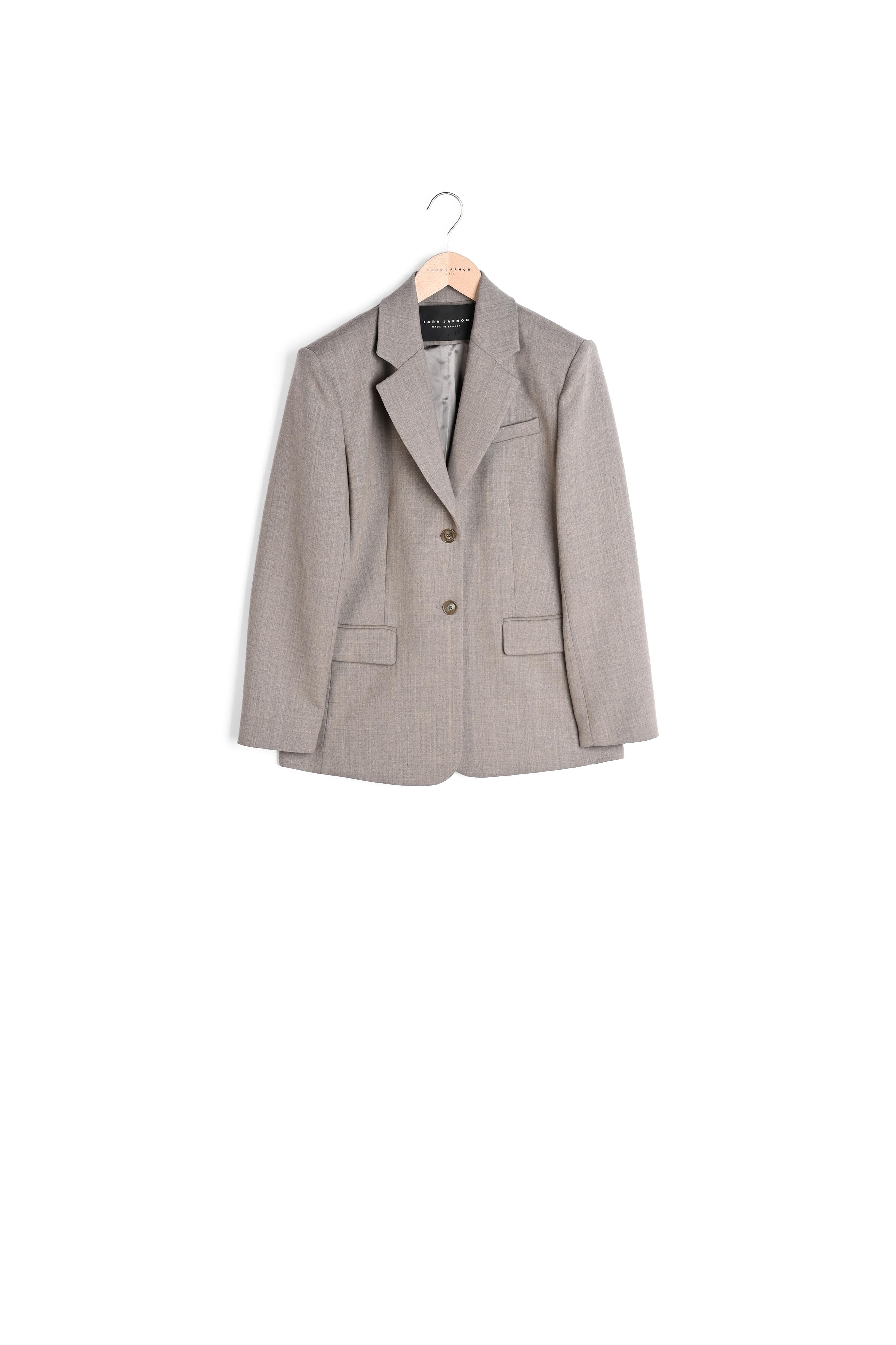 Veste Vasilie beige en flanelle Faume - seconde main