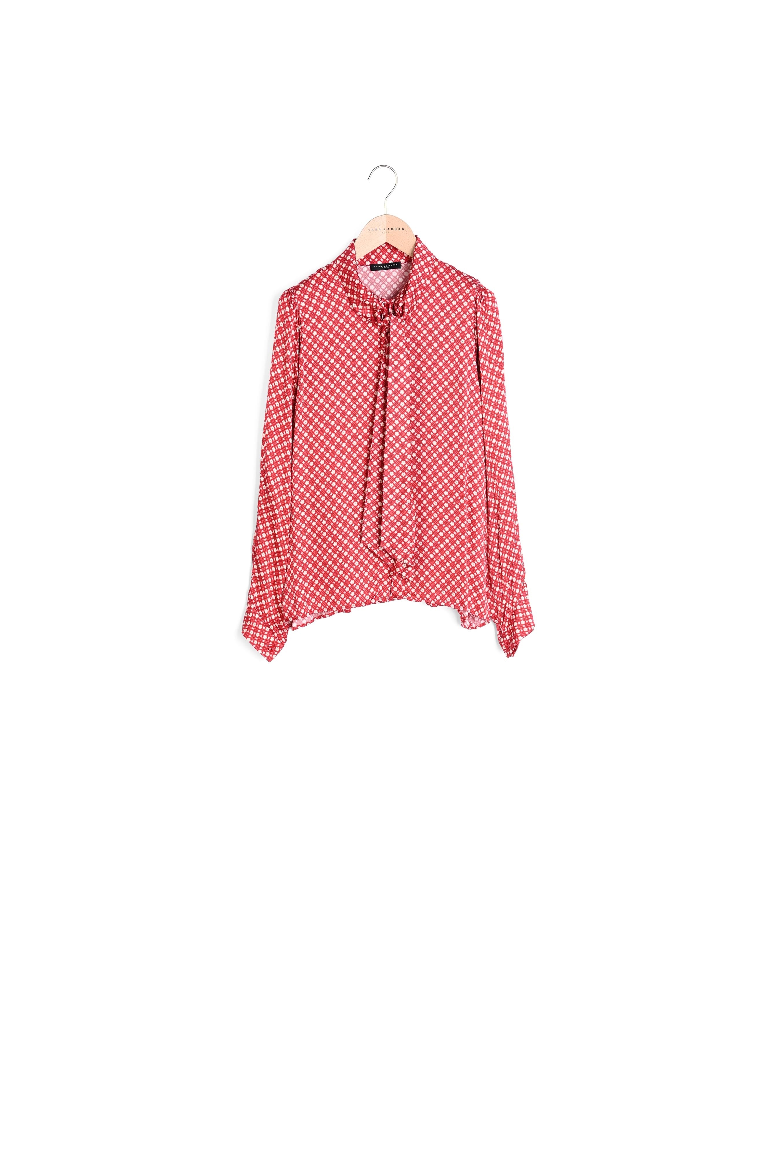Chemise Candy rouge imprimé fleuri en satin Faume - seconde main